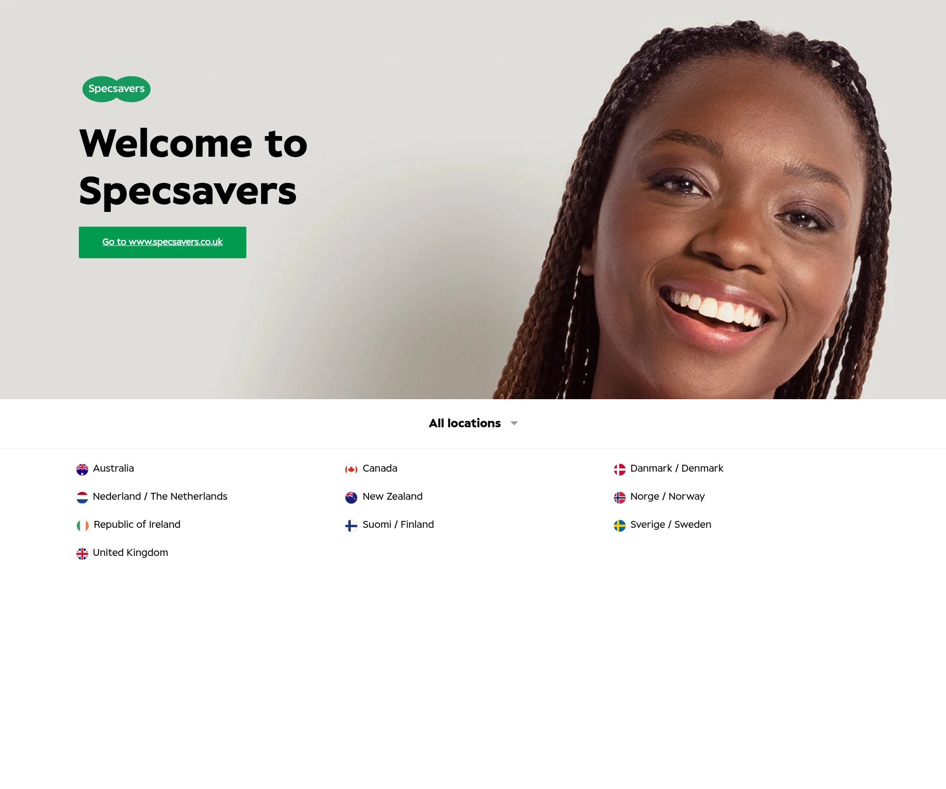 Screenshot of specsavers.com