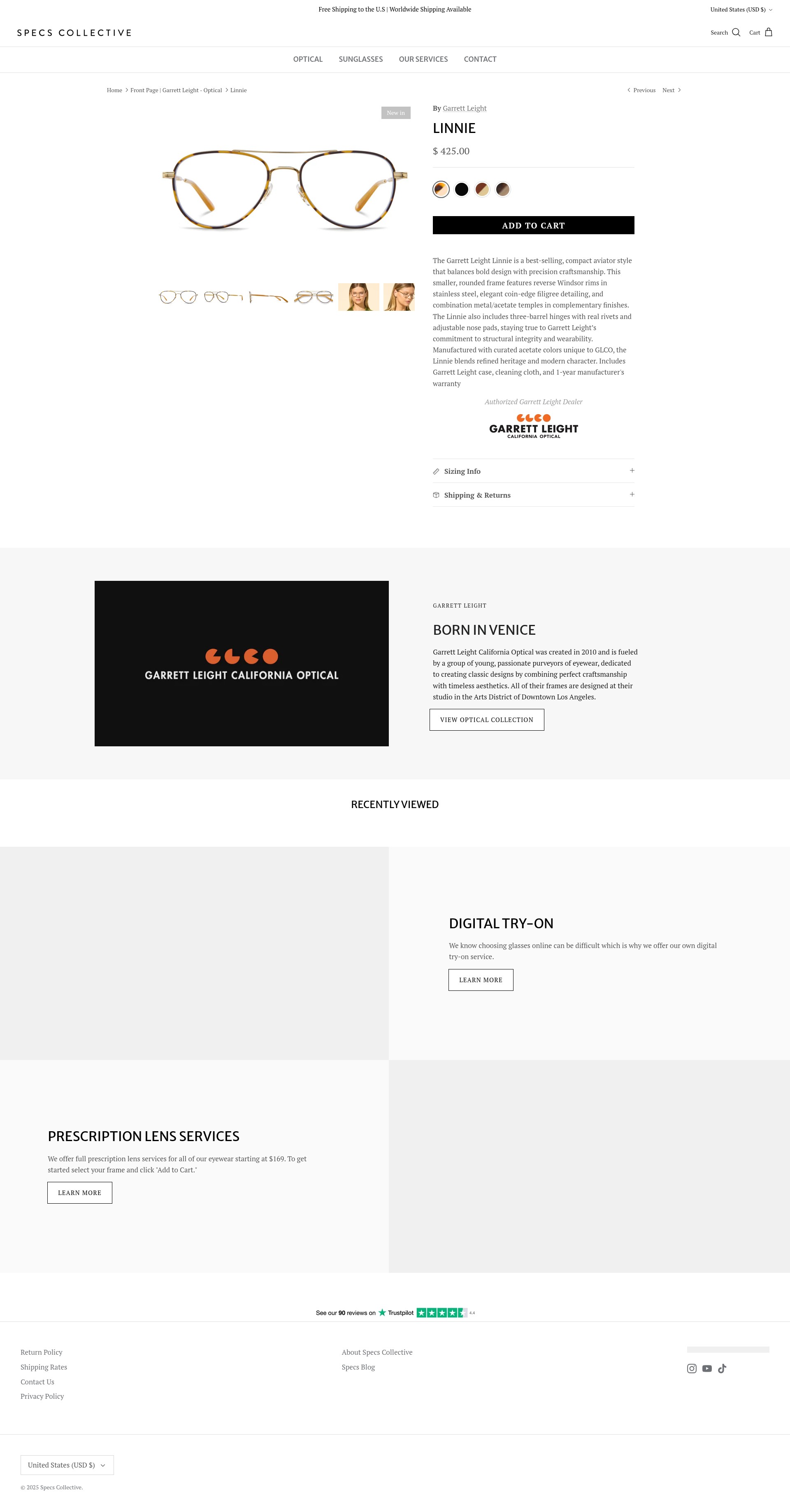 Screenshot of specscollective.com