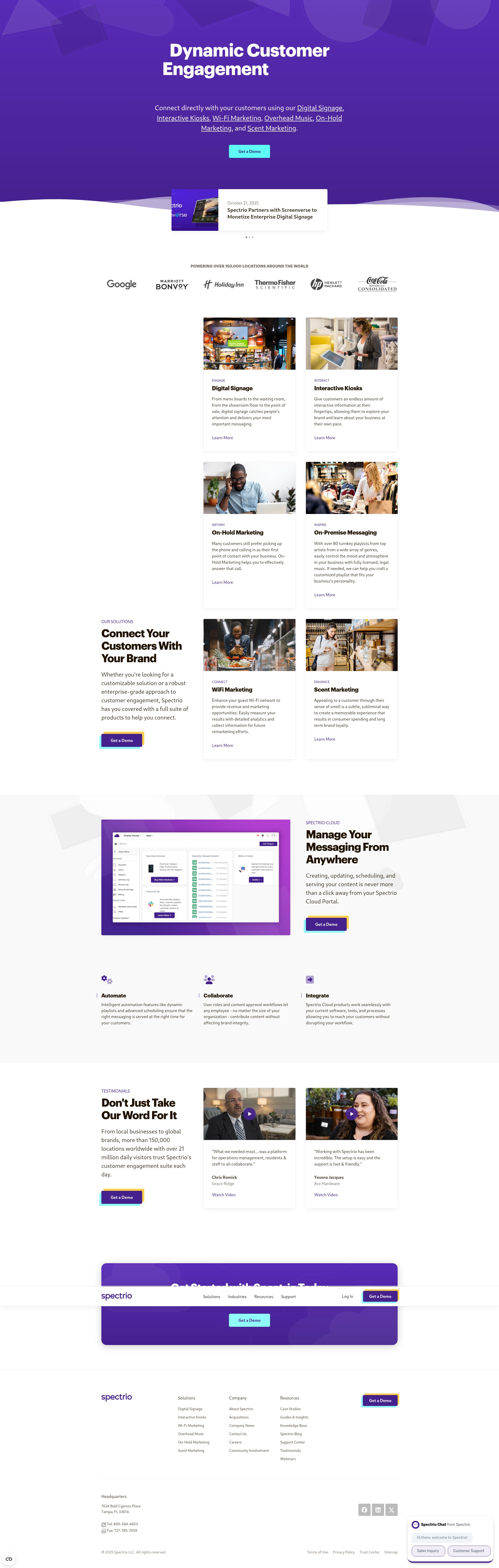 Screenshot of spectrio.com