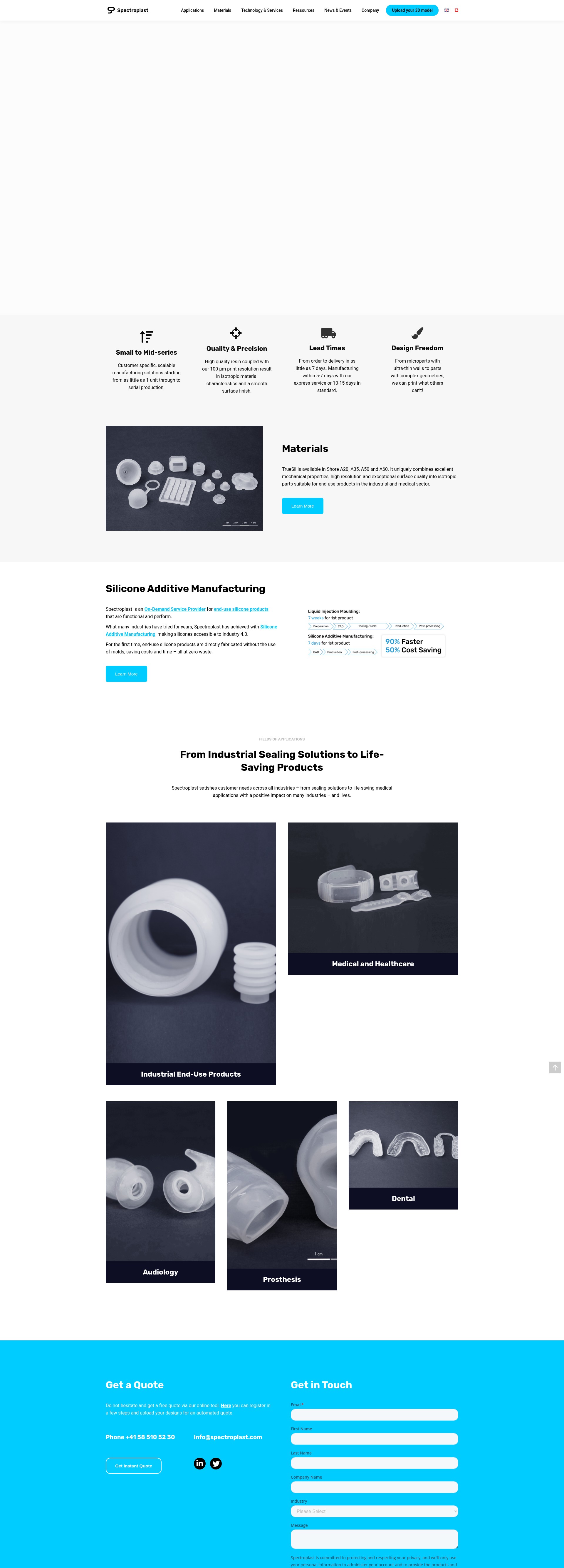 Screenshot of spectroplast.com