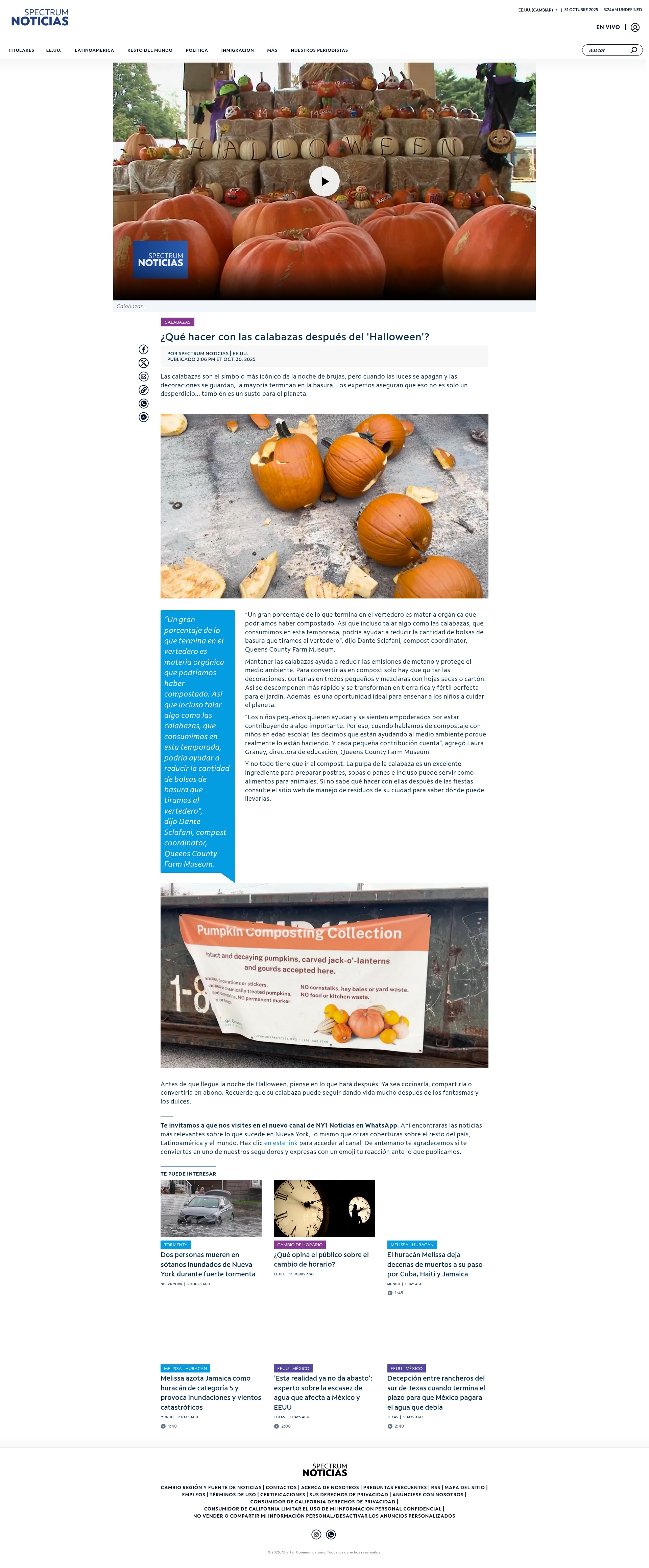 Screenshot of spectrumnoticias.com