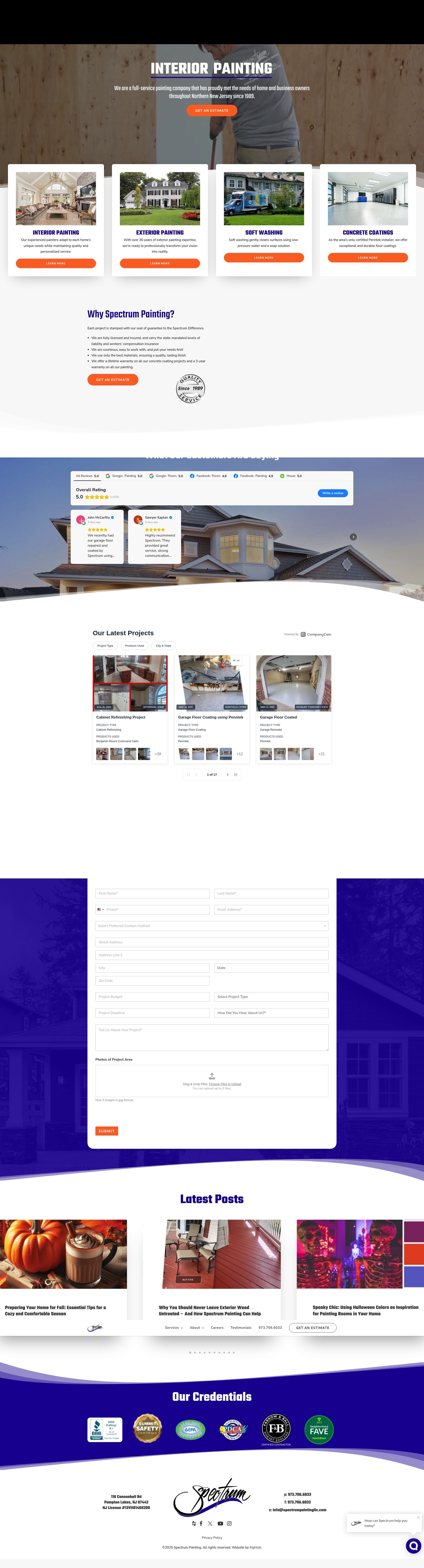 Screenshot of spectrumpaintingllc.com