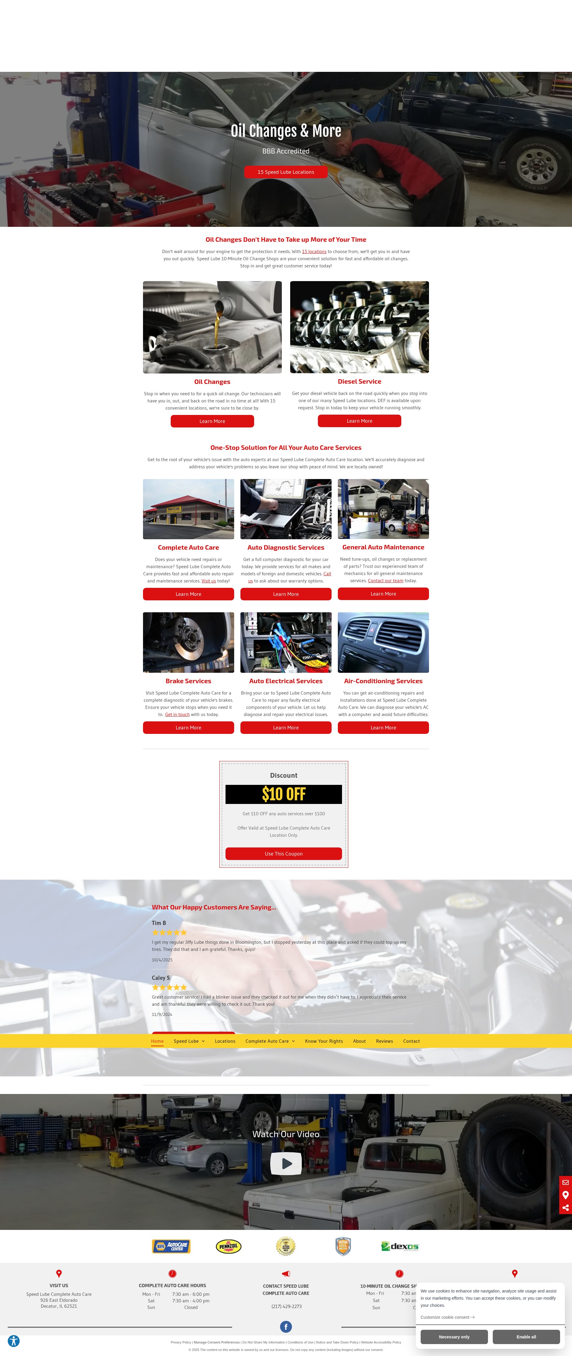 Screenshot of speedlube.net