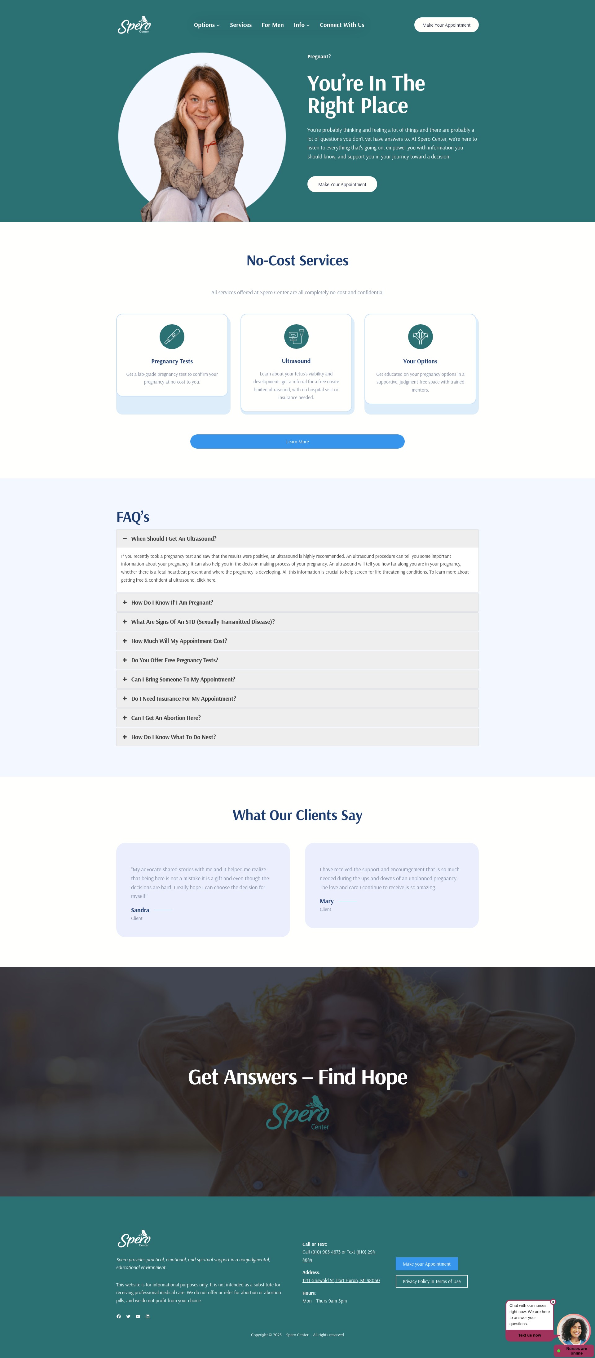 Screenshot of sperocenter.com