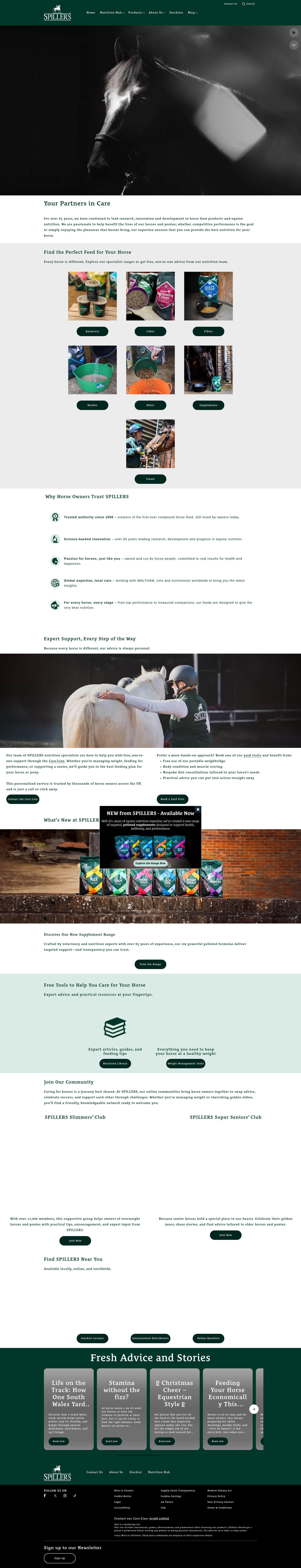 Screenshot of spillers-feeds.com