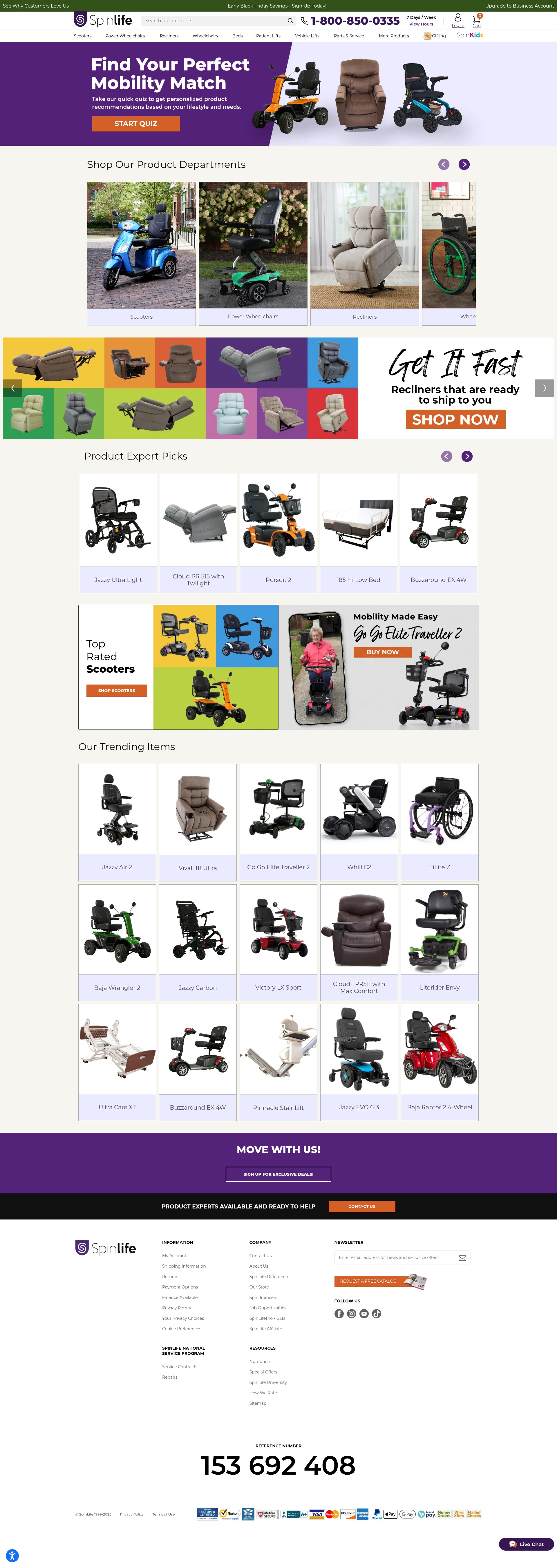 Screenshot of spinlife.com