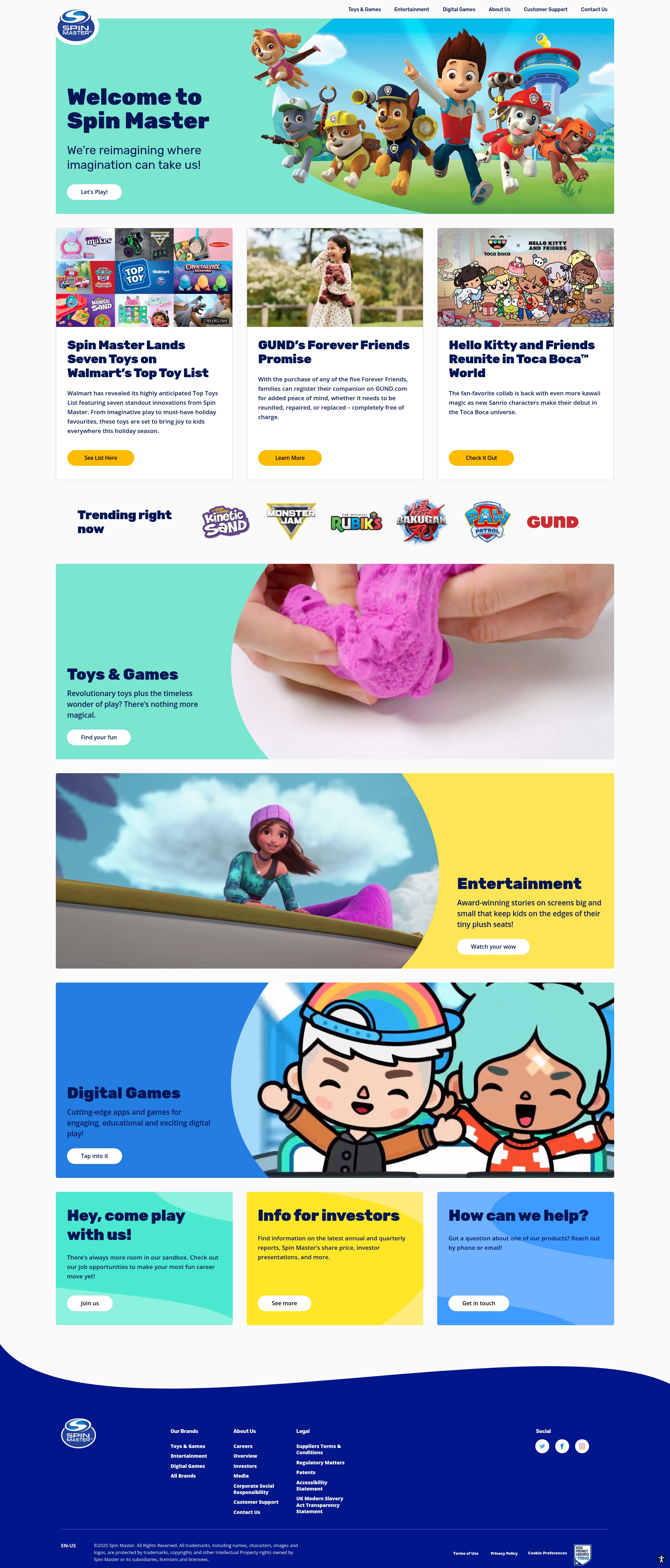 Screenshot of spinmaster.com