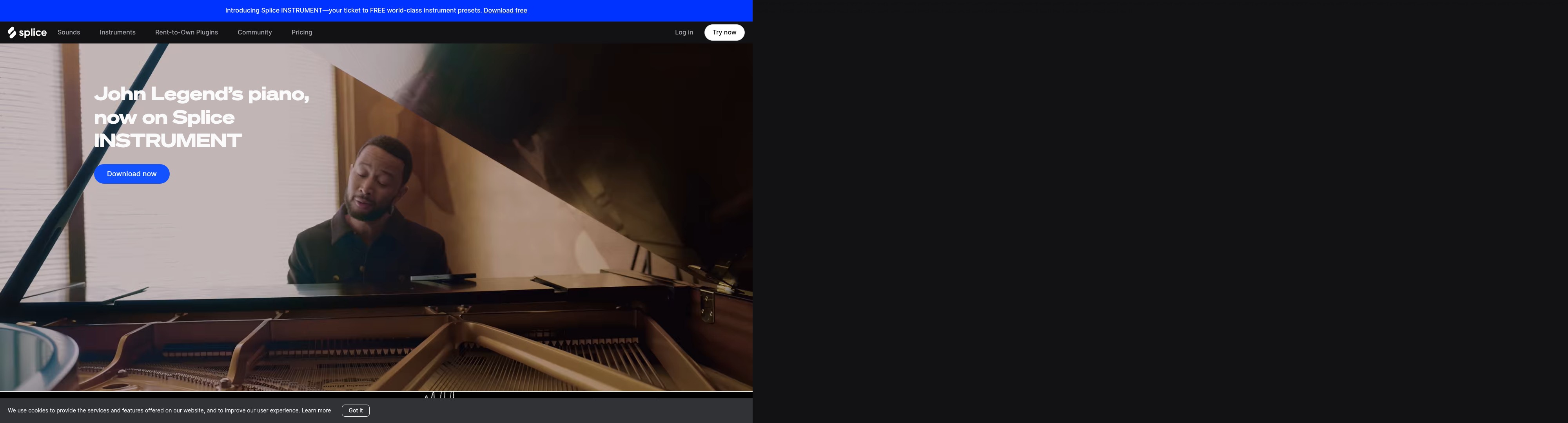 Screenshot of splice.com
