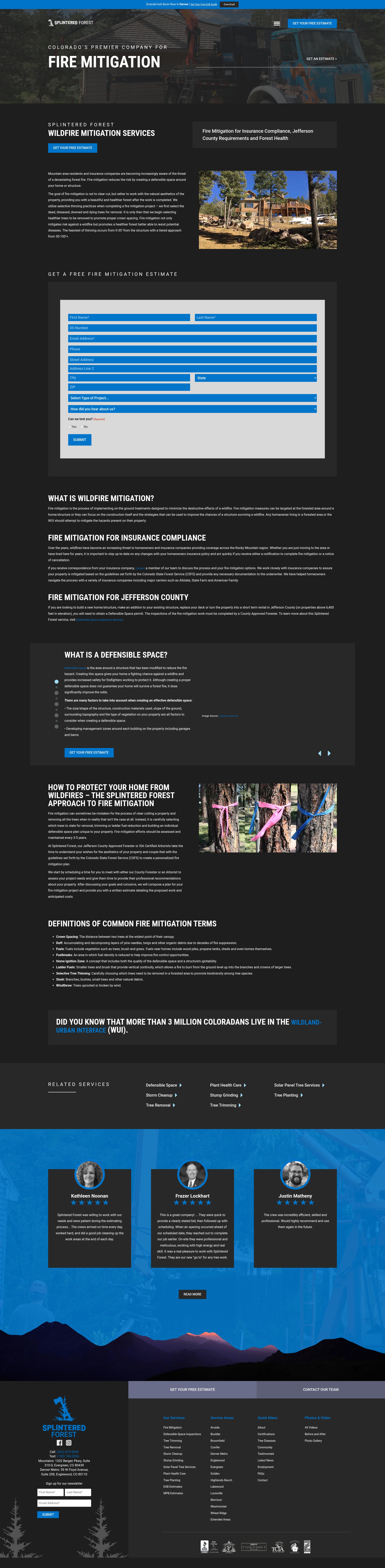 Screenshot of splinteredforesttreeservices.com