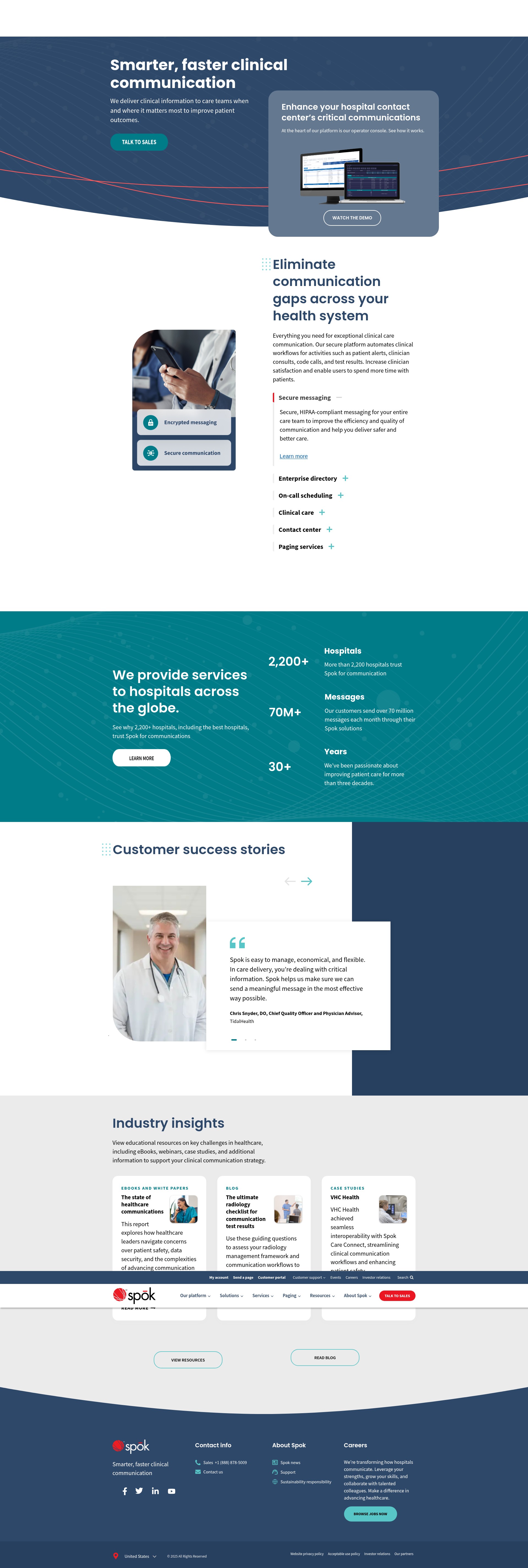 Screenshot of spok.com