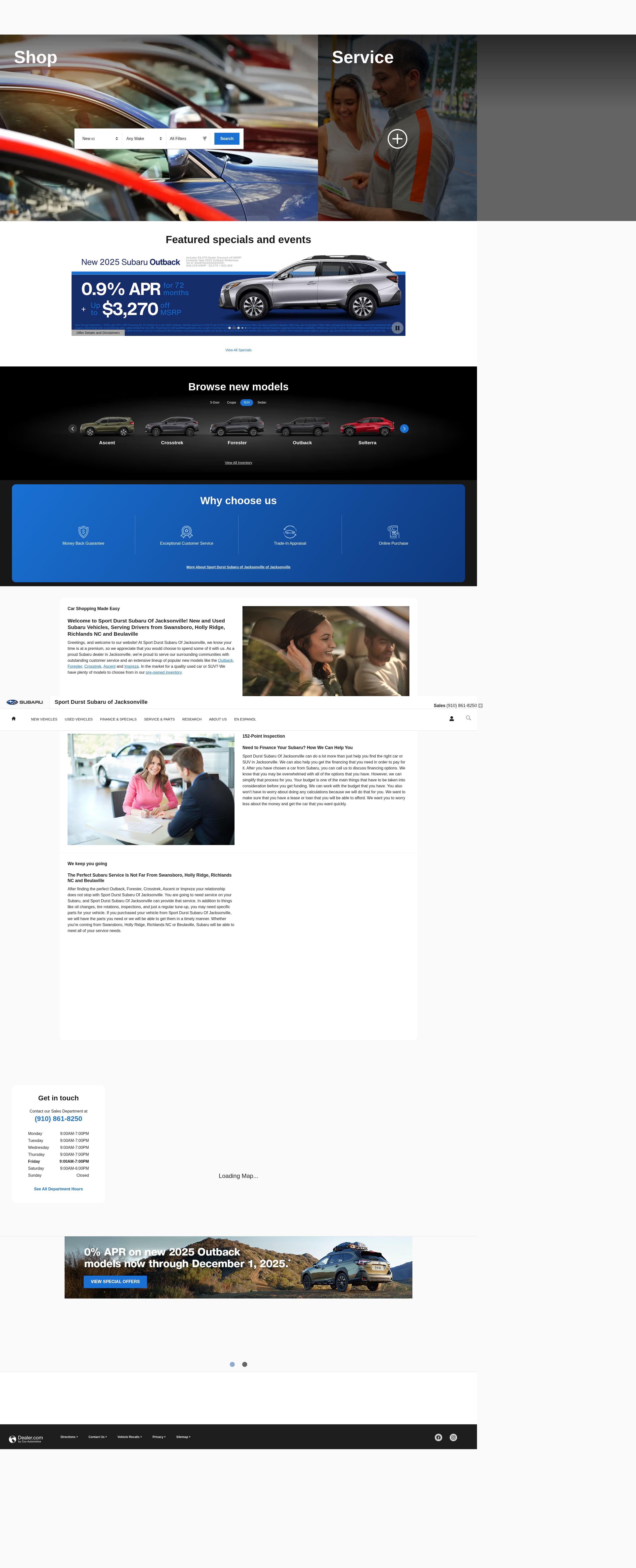 Screenshot of sportdurstsubaru.com