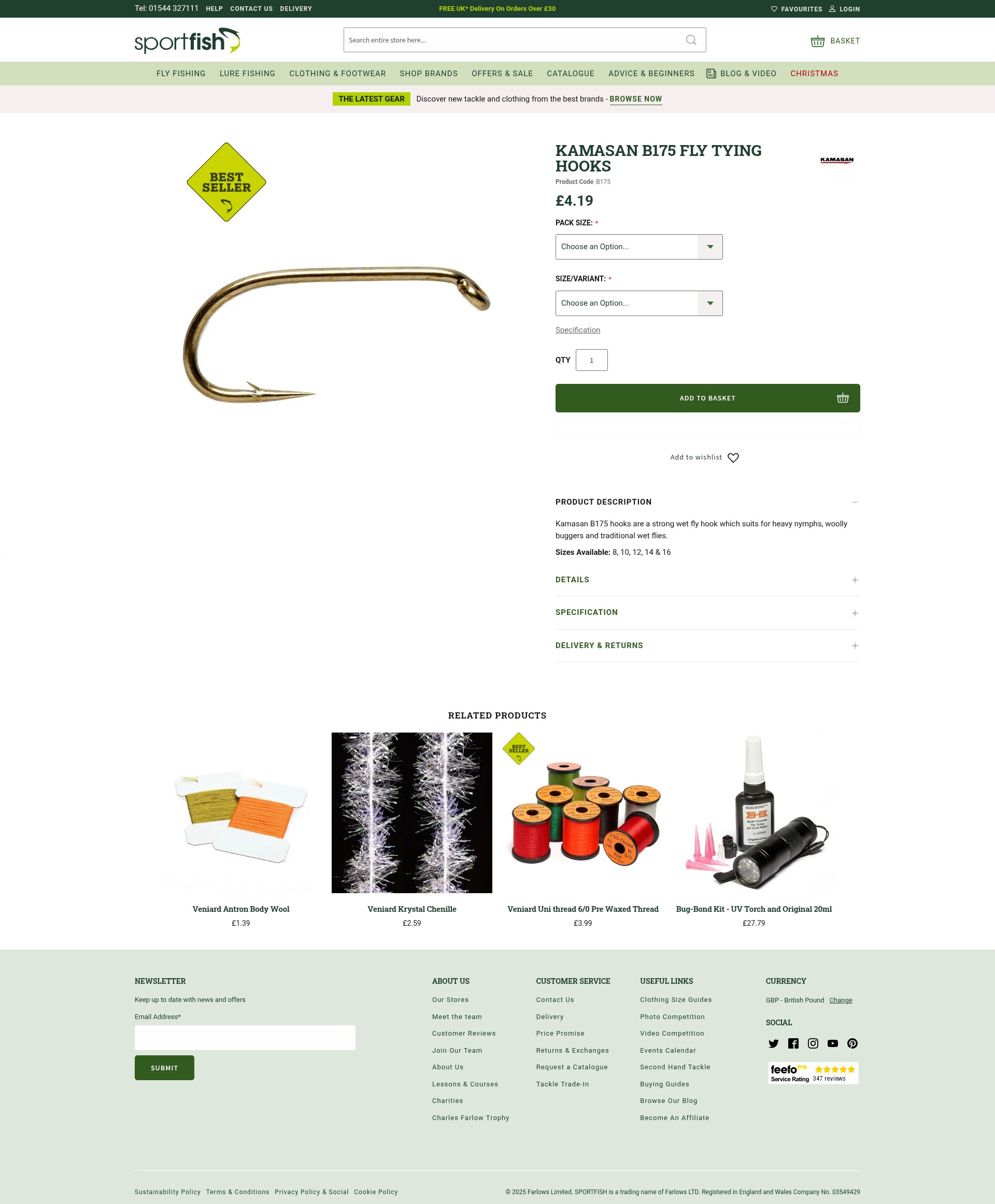 Screenshot of sportfish.co.uk