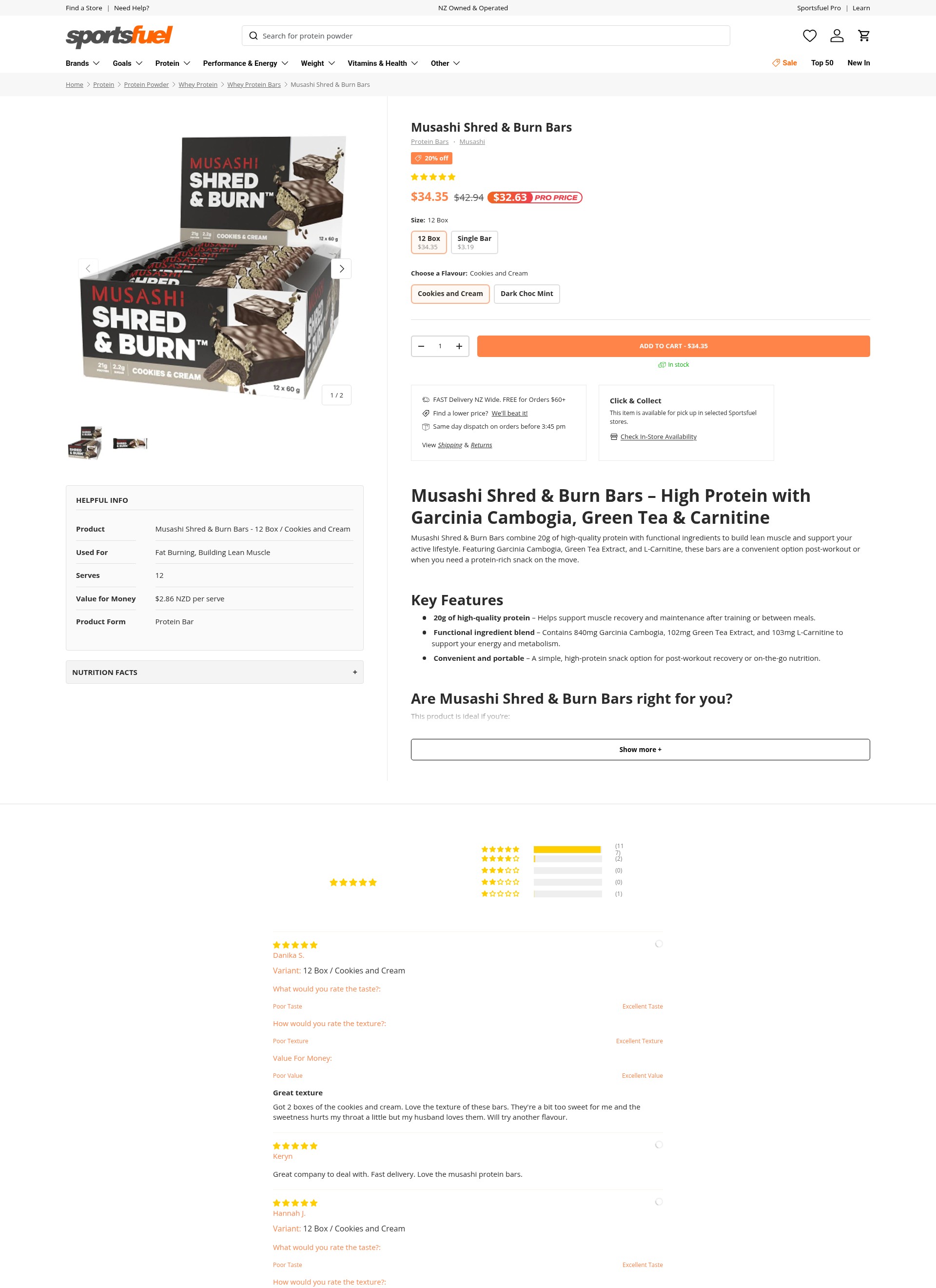 Screenshot of sportsfuel.co.nz