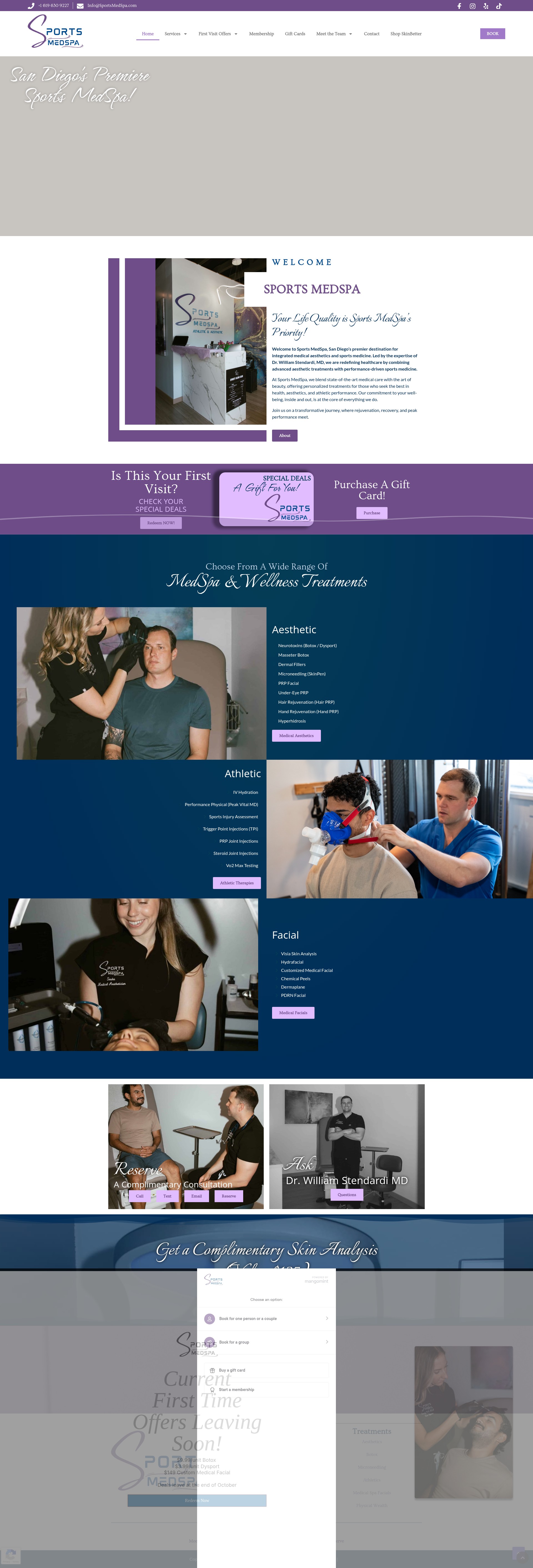 Screenshot of sportsmedspa.com