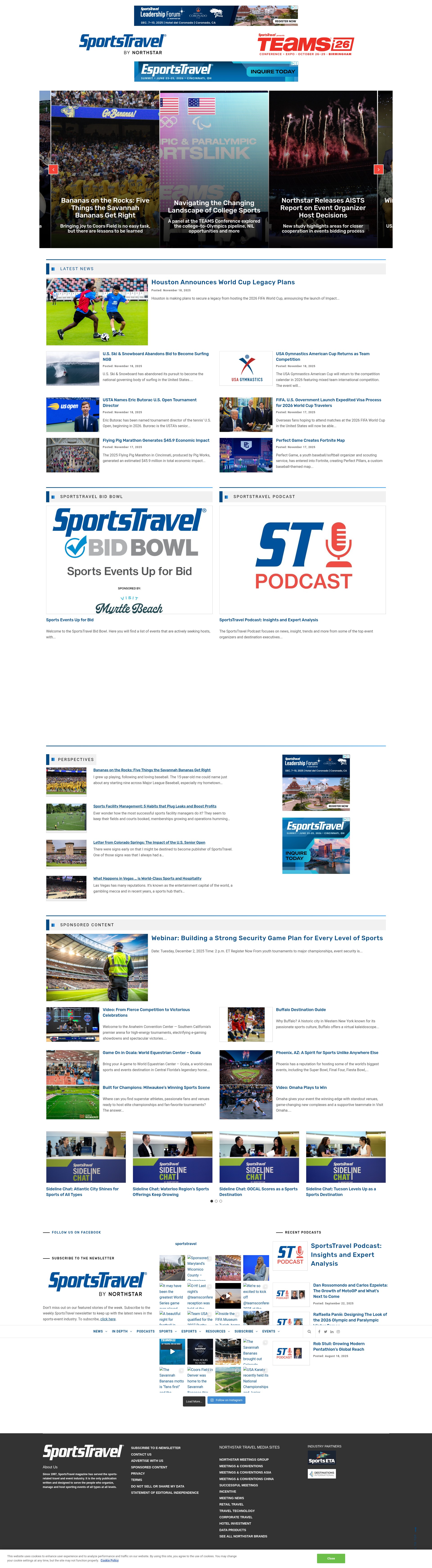 Screenshot of sportstravelmagazine.com