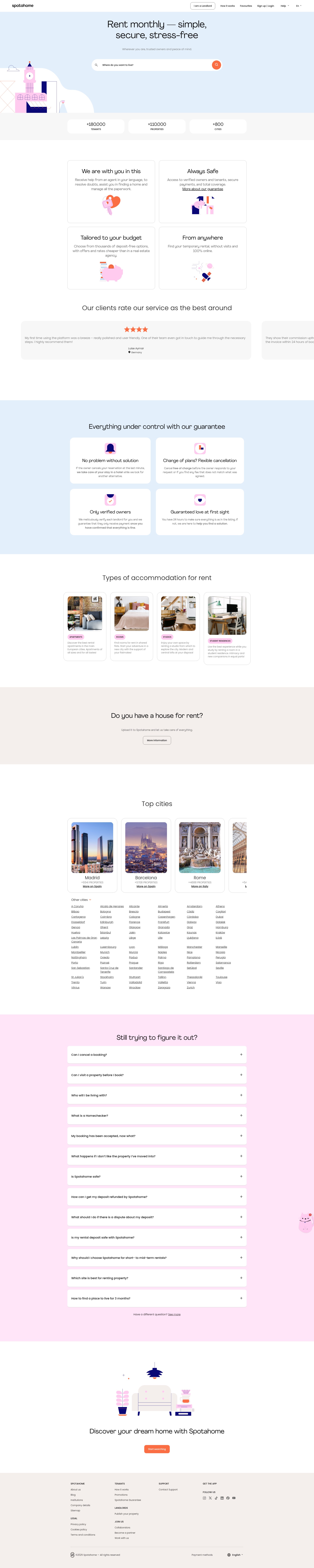 Screenshot of spotahome.com
