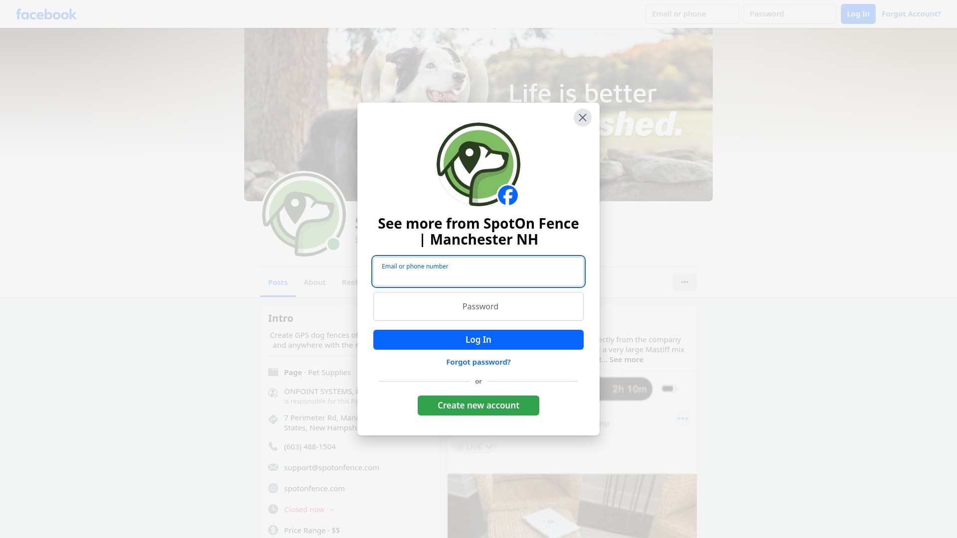 Screenshot of spotonfence.com