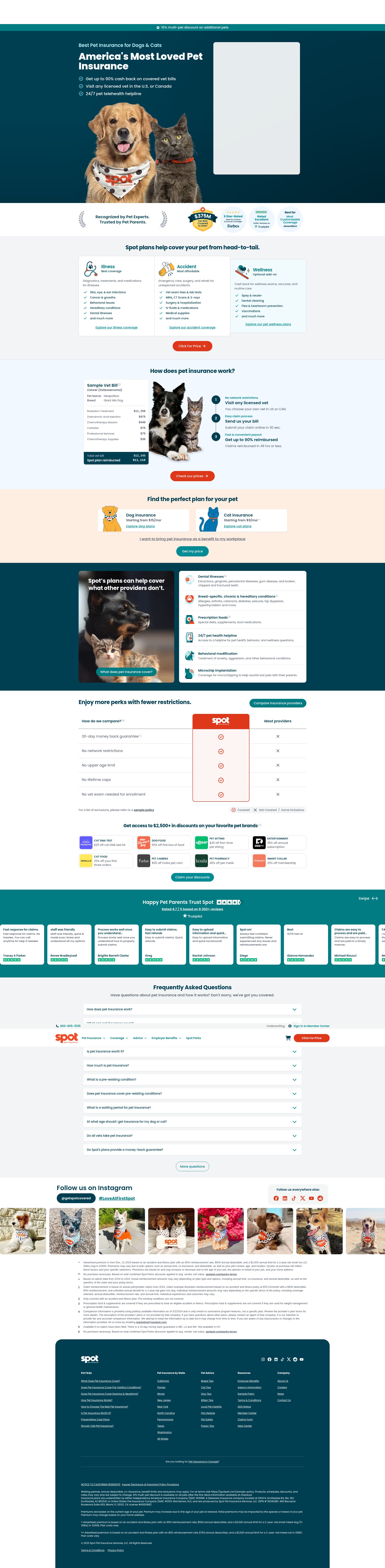 Screenshot of spotpet.com