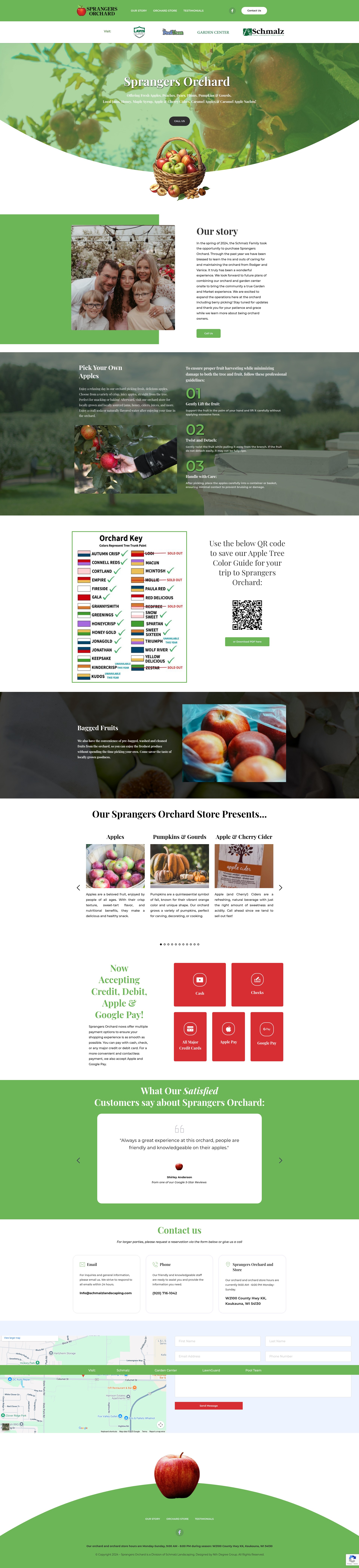 Screenshot of sprangersorchardwi.com