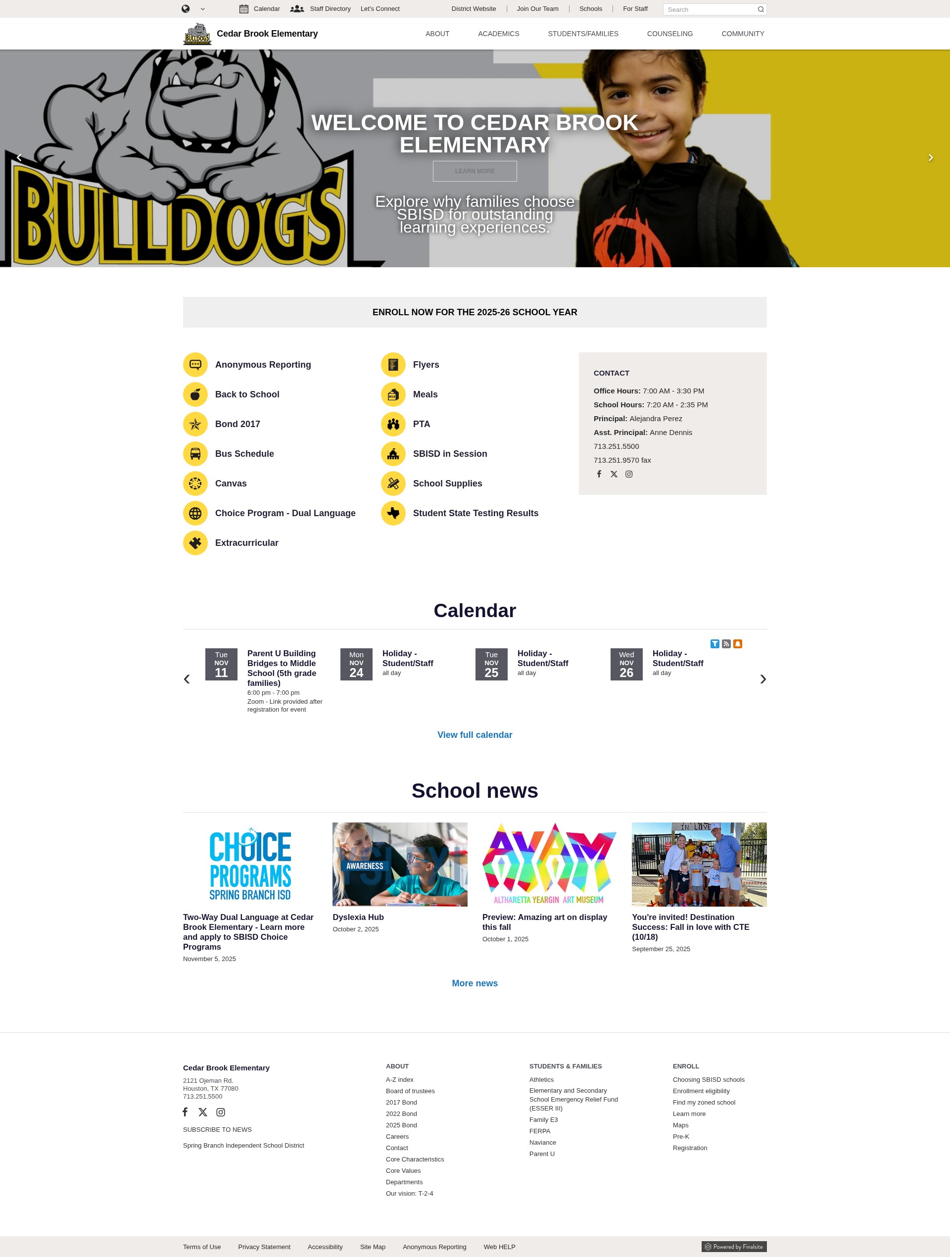 Screenshot of springbranchisd.com