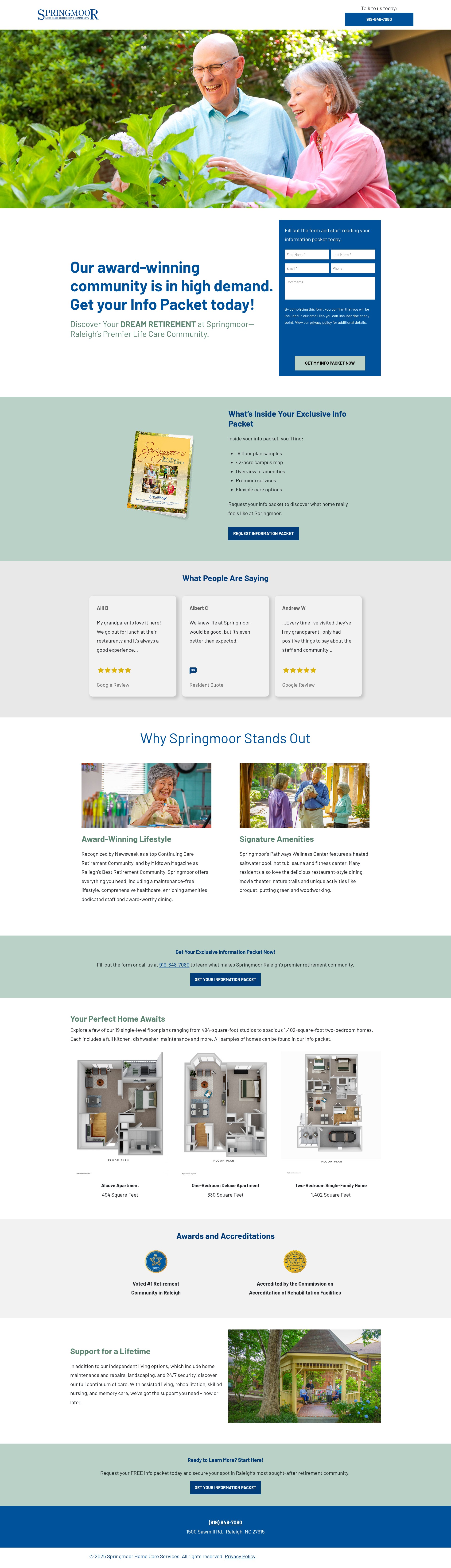 Screenshot of springmoorinfo.org