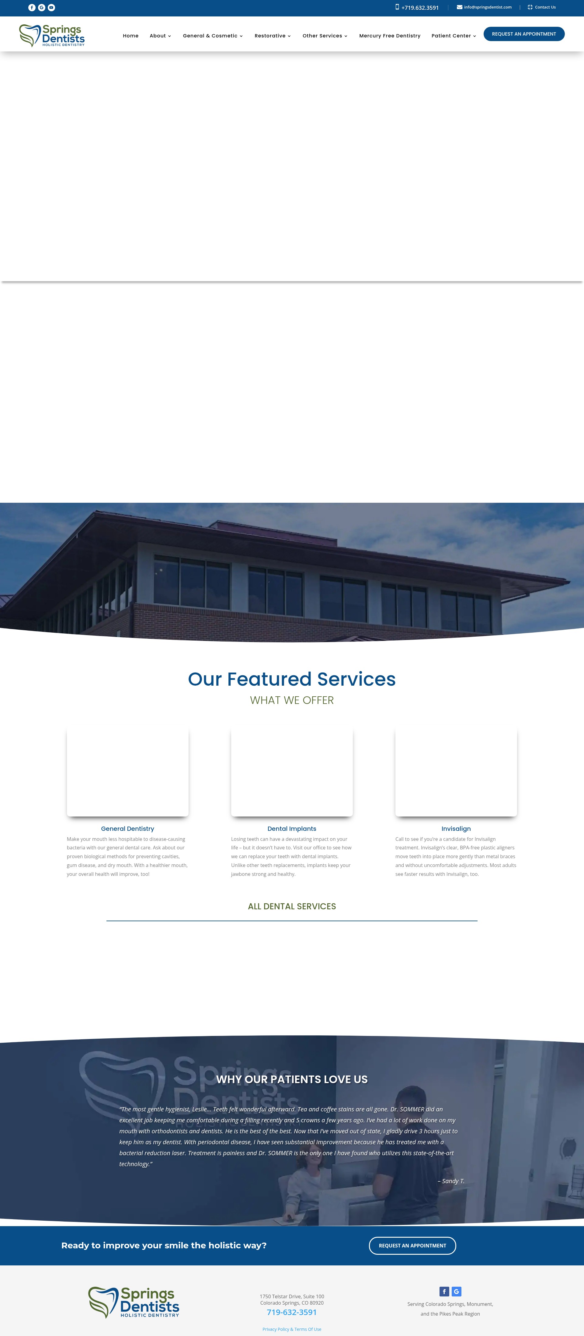 Screenshot of springsdentist.com