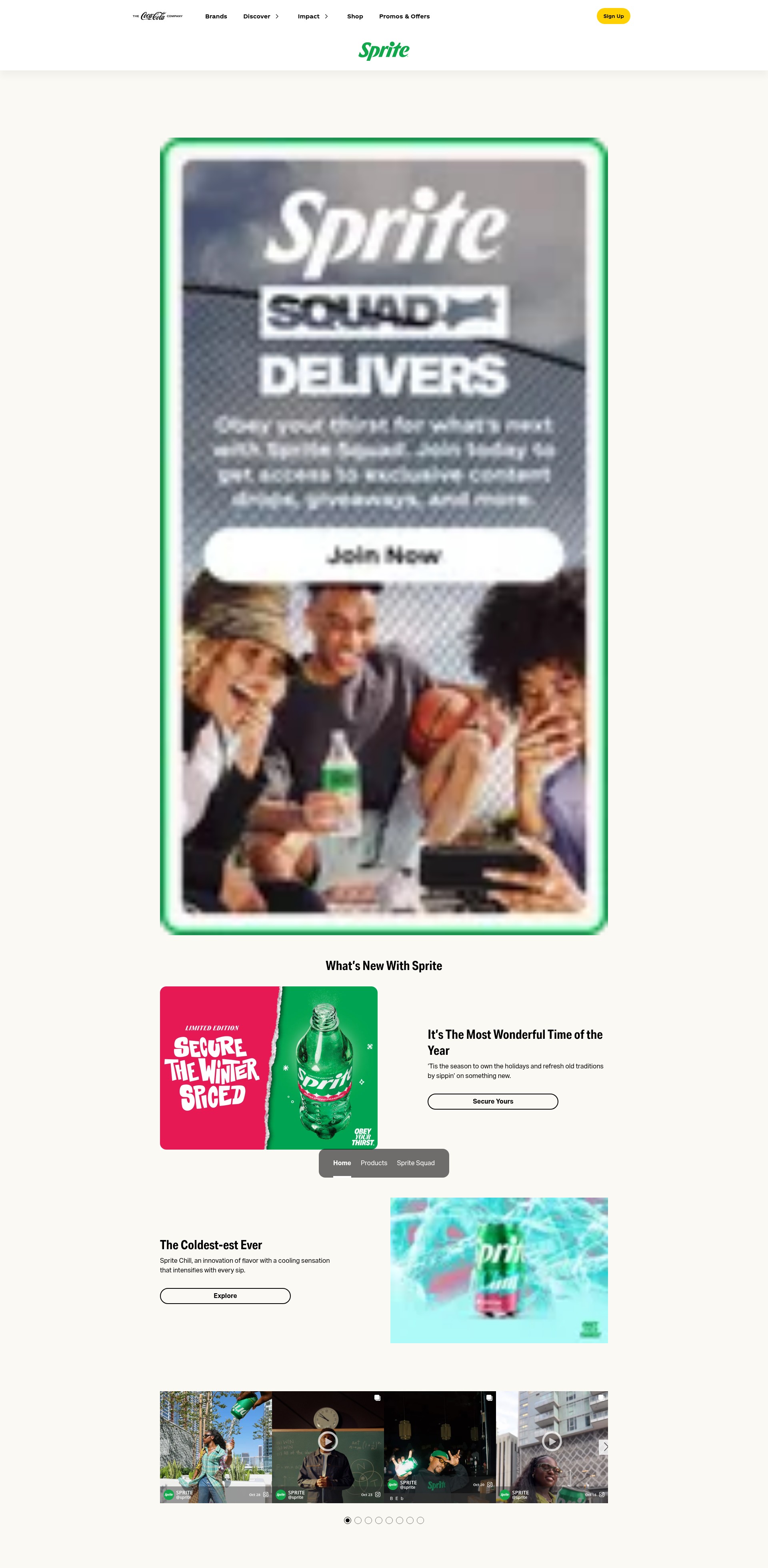 Screenshot of sprite.com