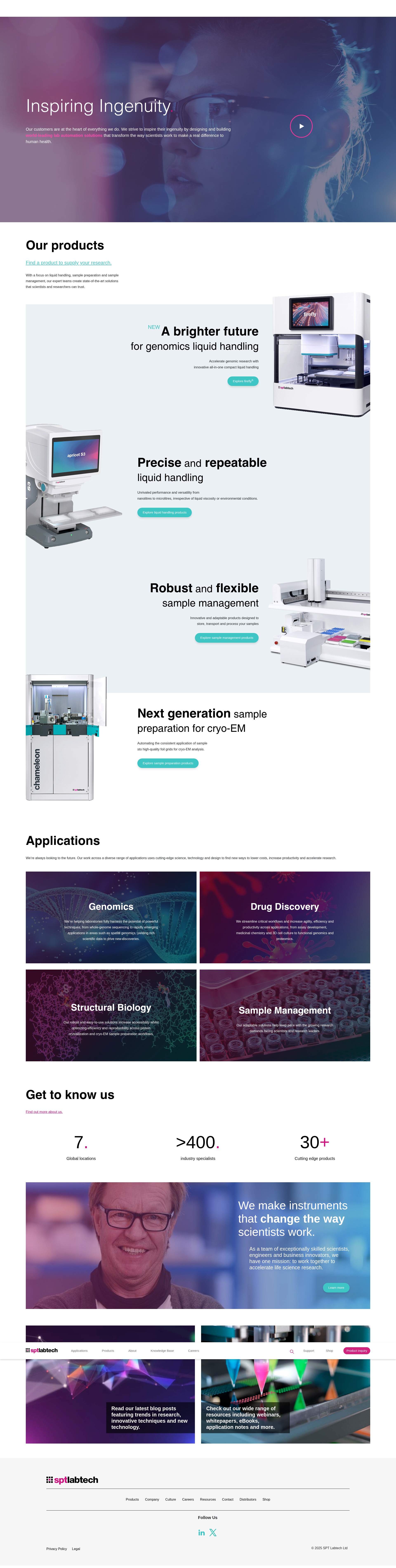 Screenshot of sptlabtech.com