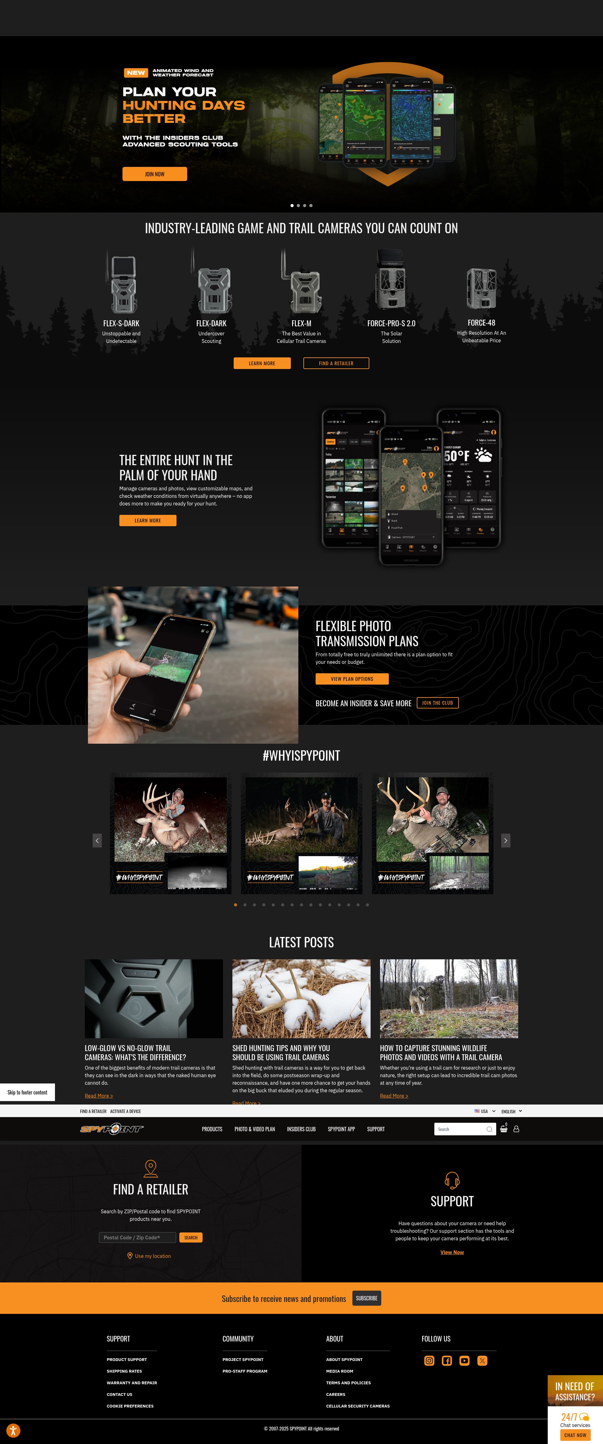 Screenshot of spypoint.com