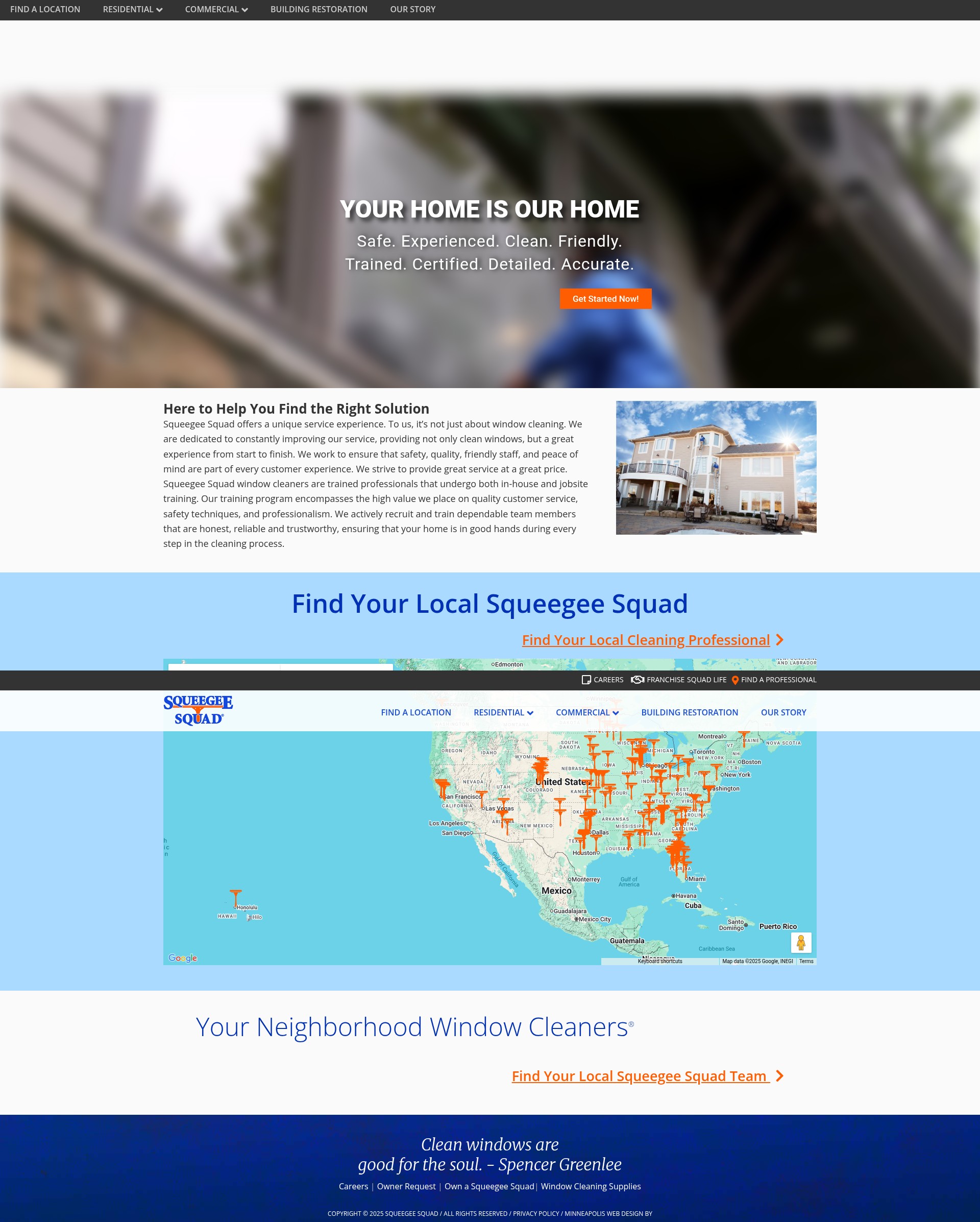 Screenshot of squeegeesquad.com