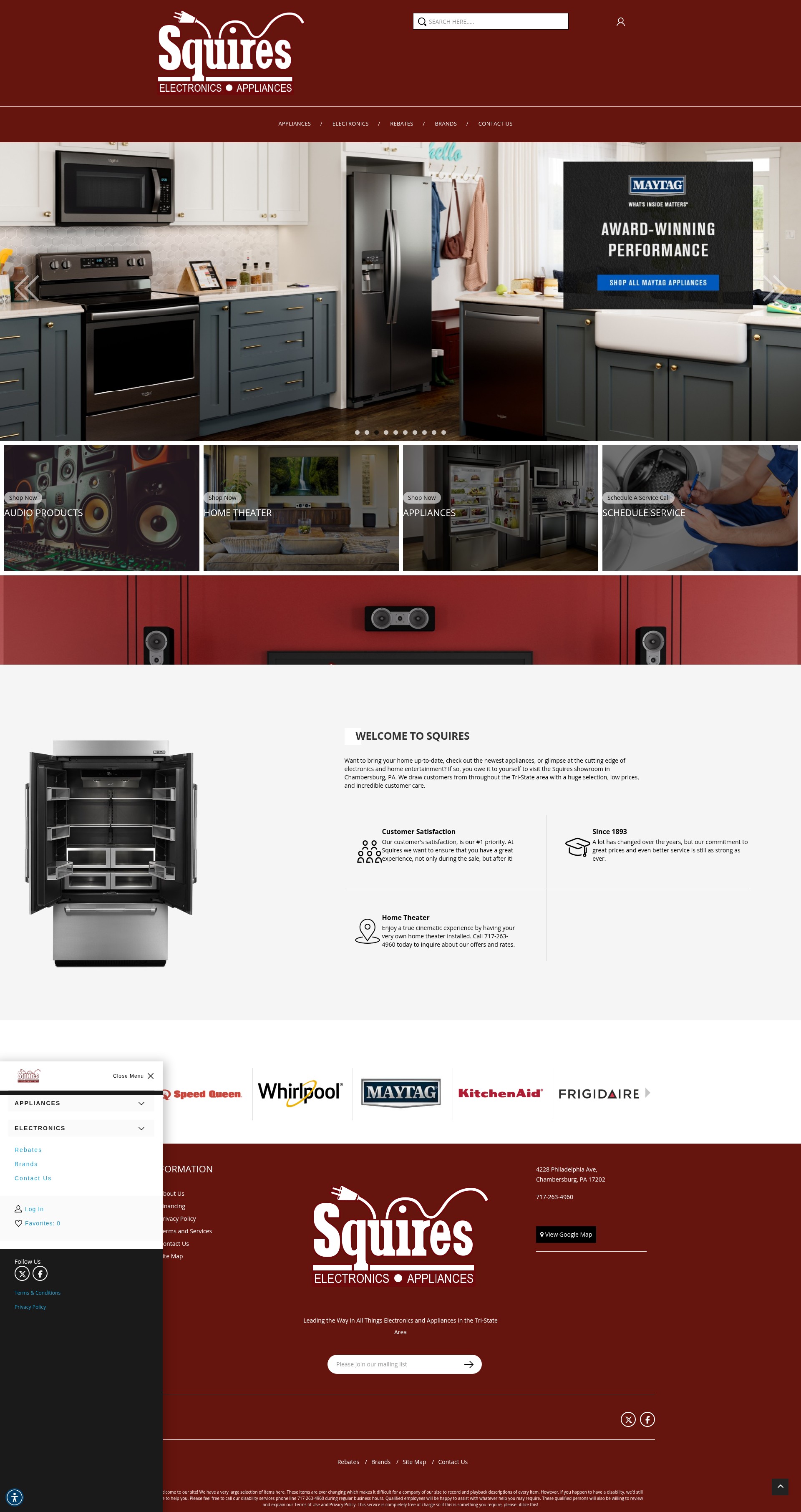 Screenshot of squireselectronics.com