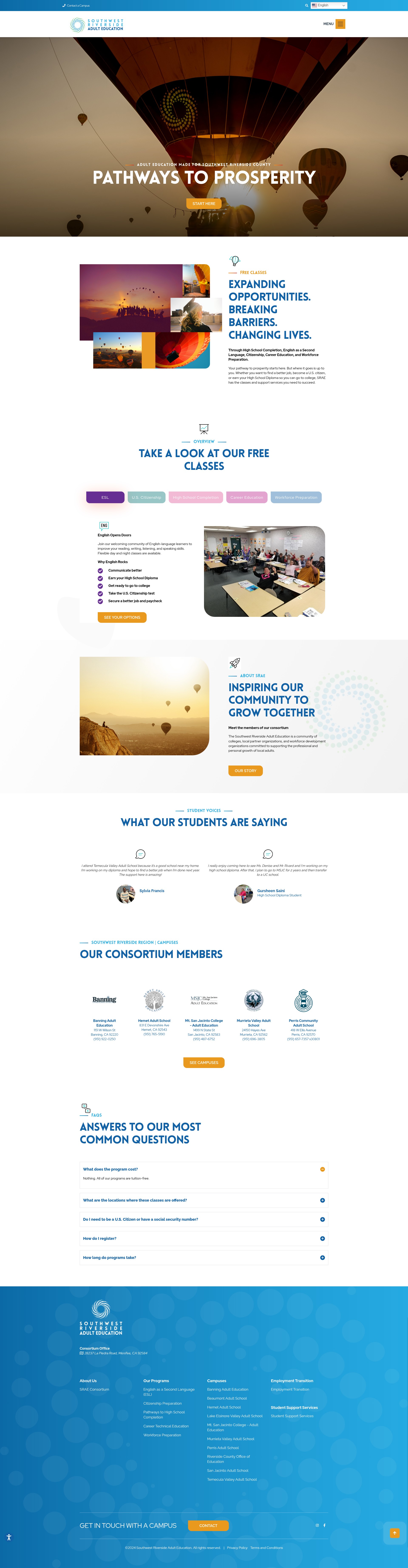 Screenshot of sradulted.org