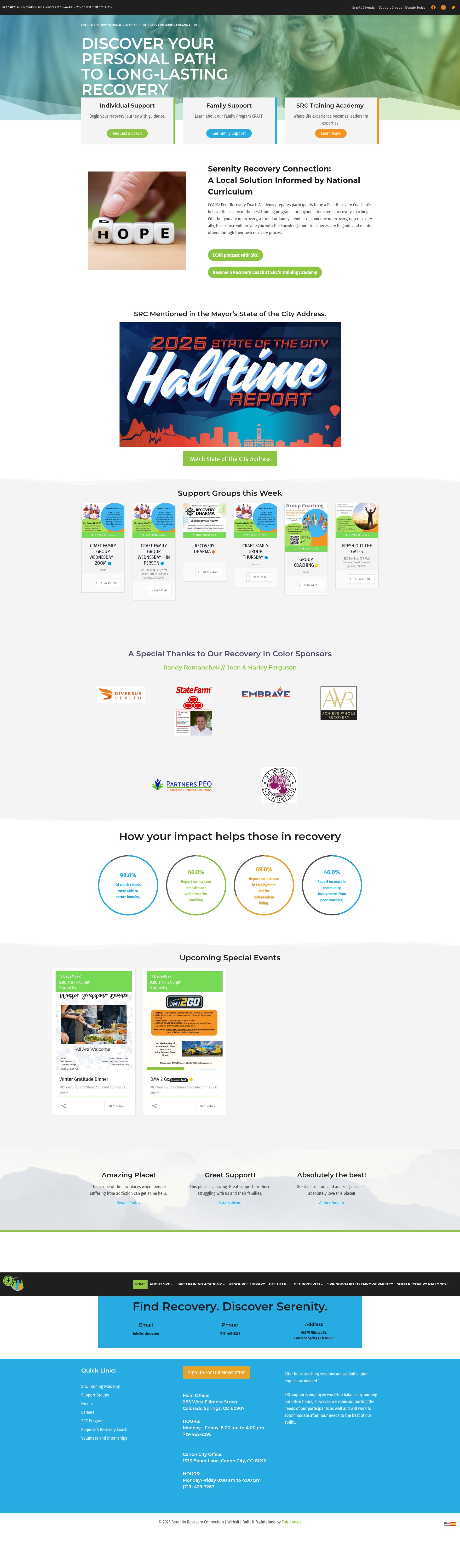 Screenshot of srchope.org