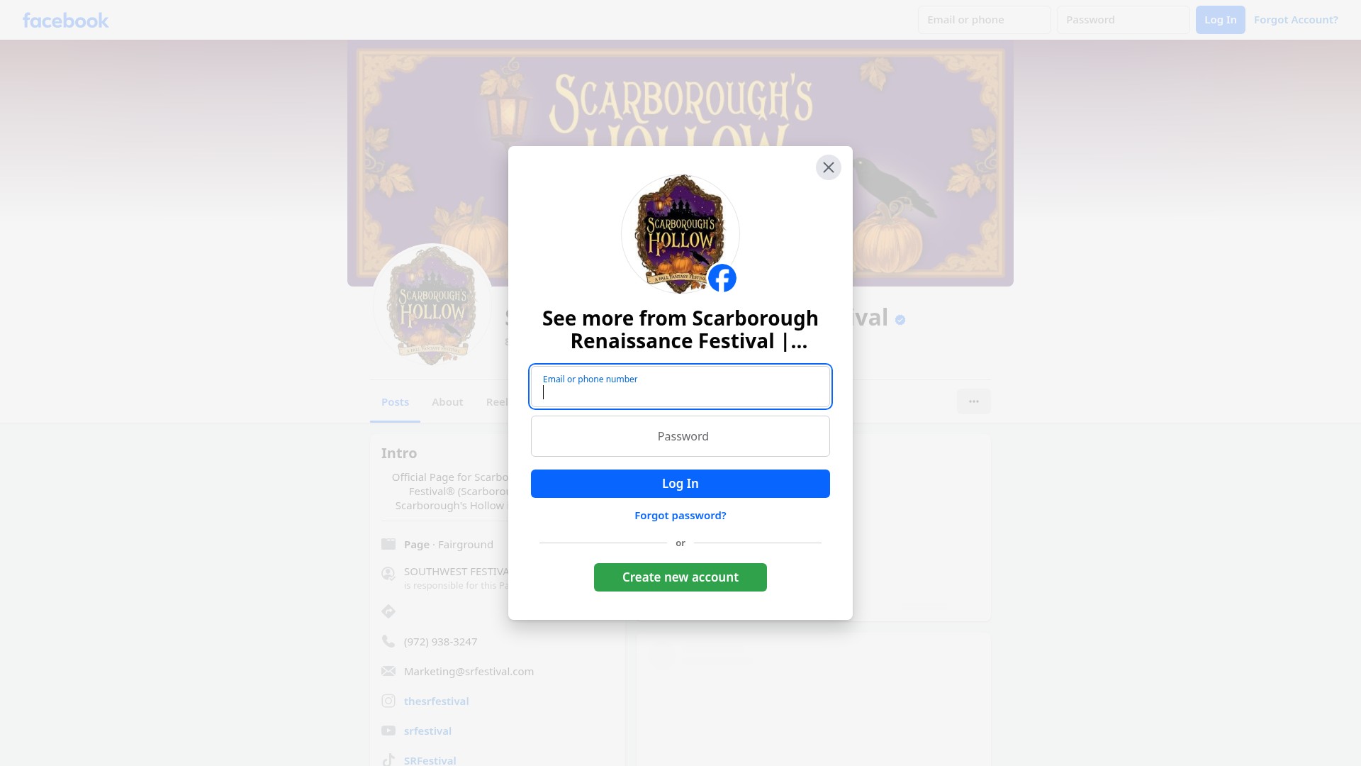 Screenshot of srfestival.com