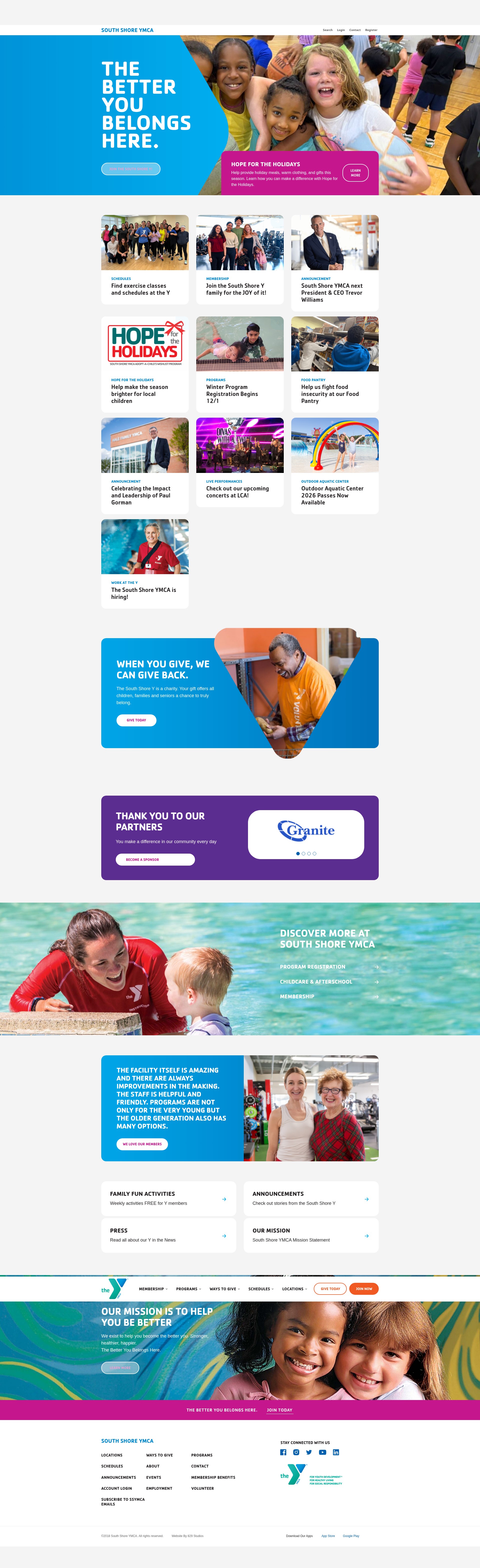 Screenshot of ssymca.org