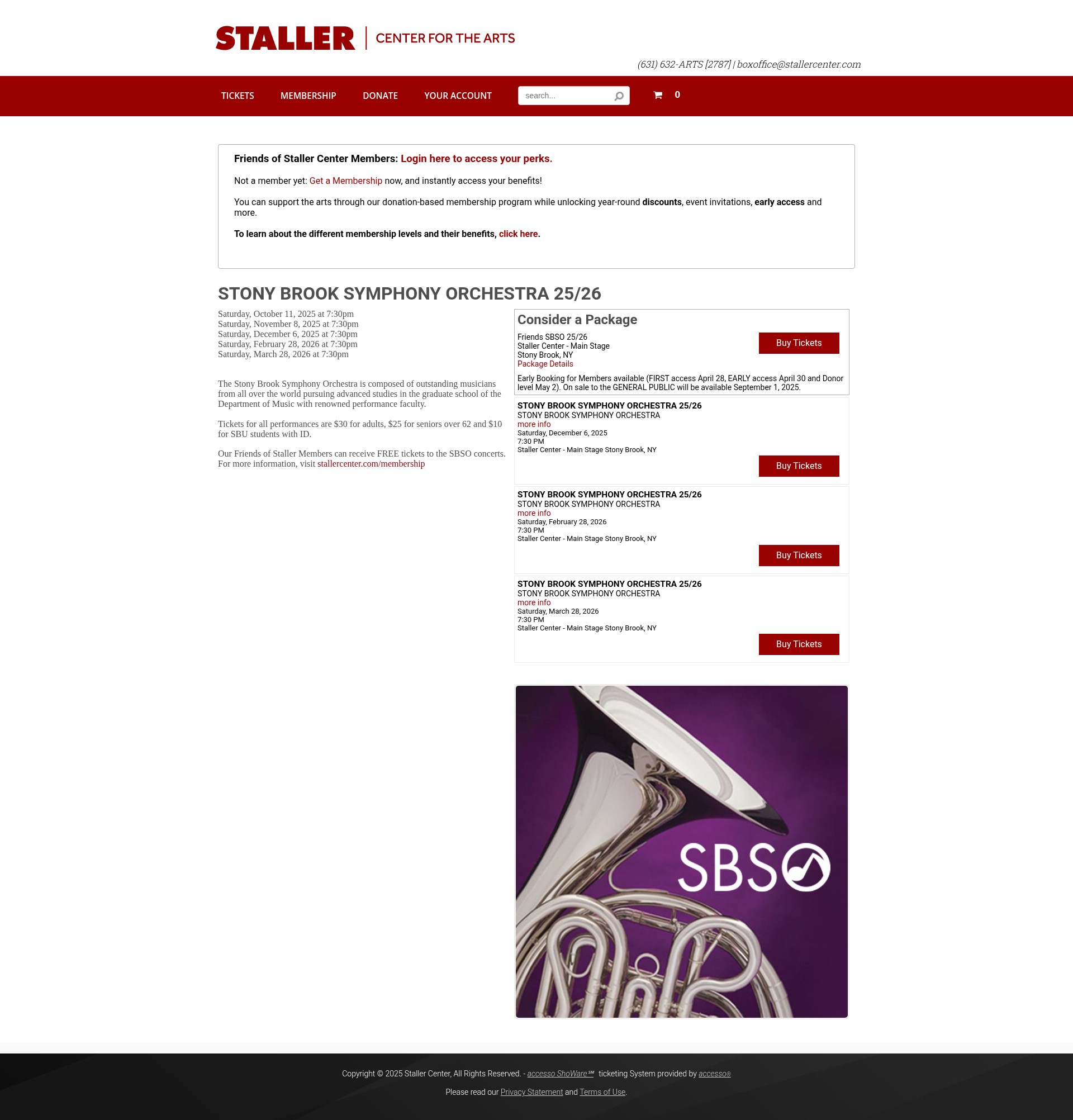 Screenshot of stallercenter.showare.com