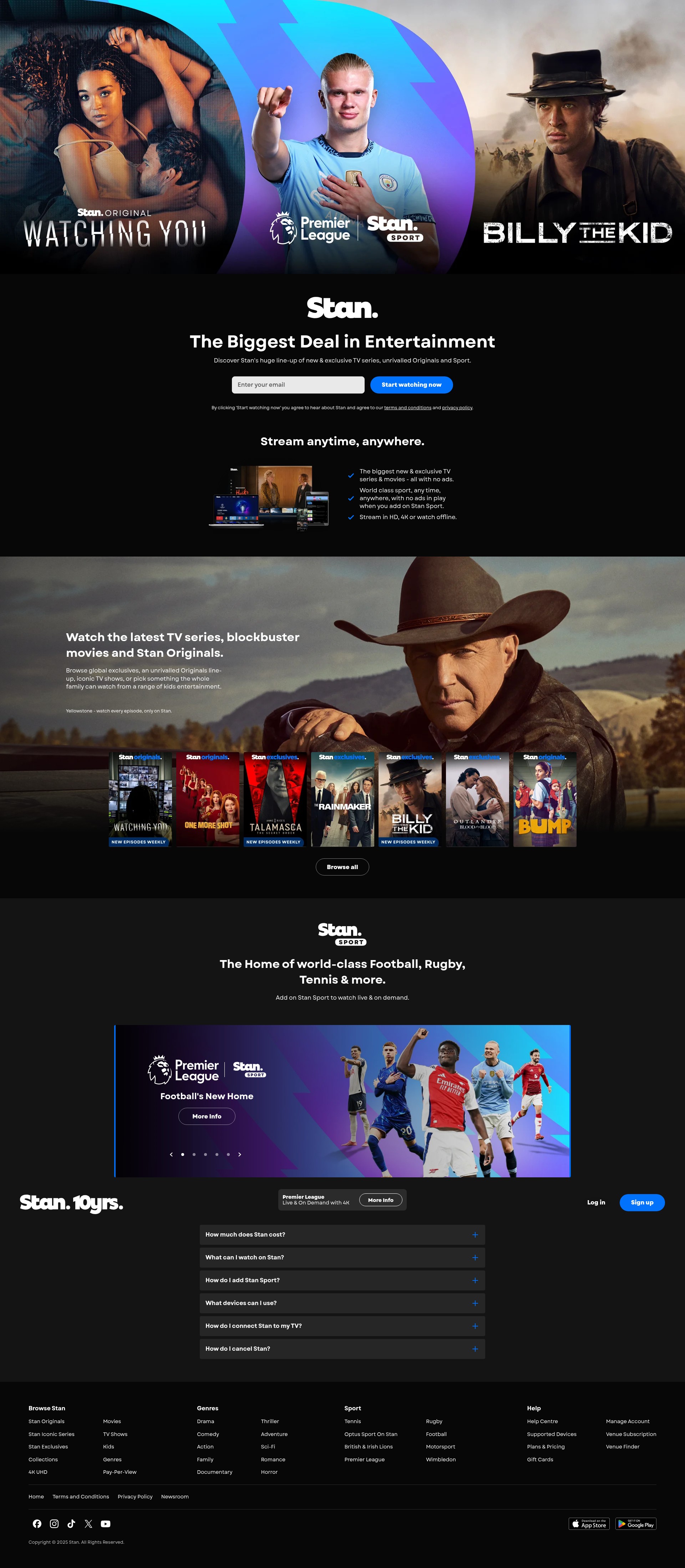 Screenshot of stan.com.au
