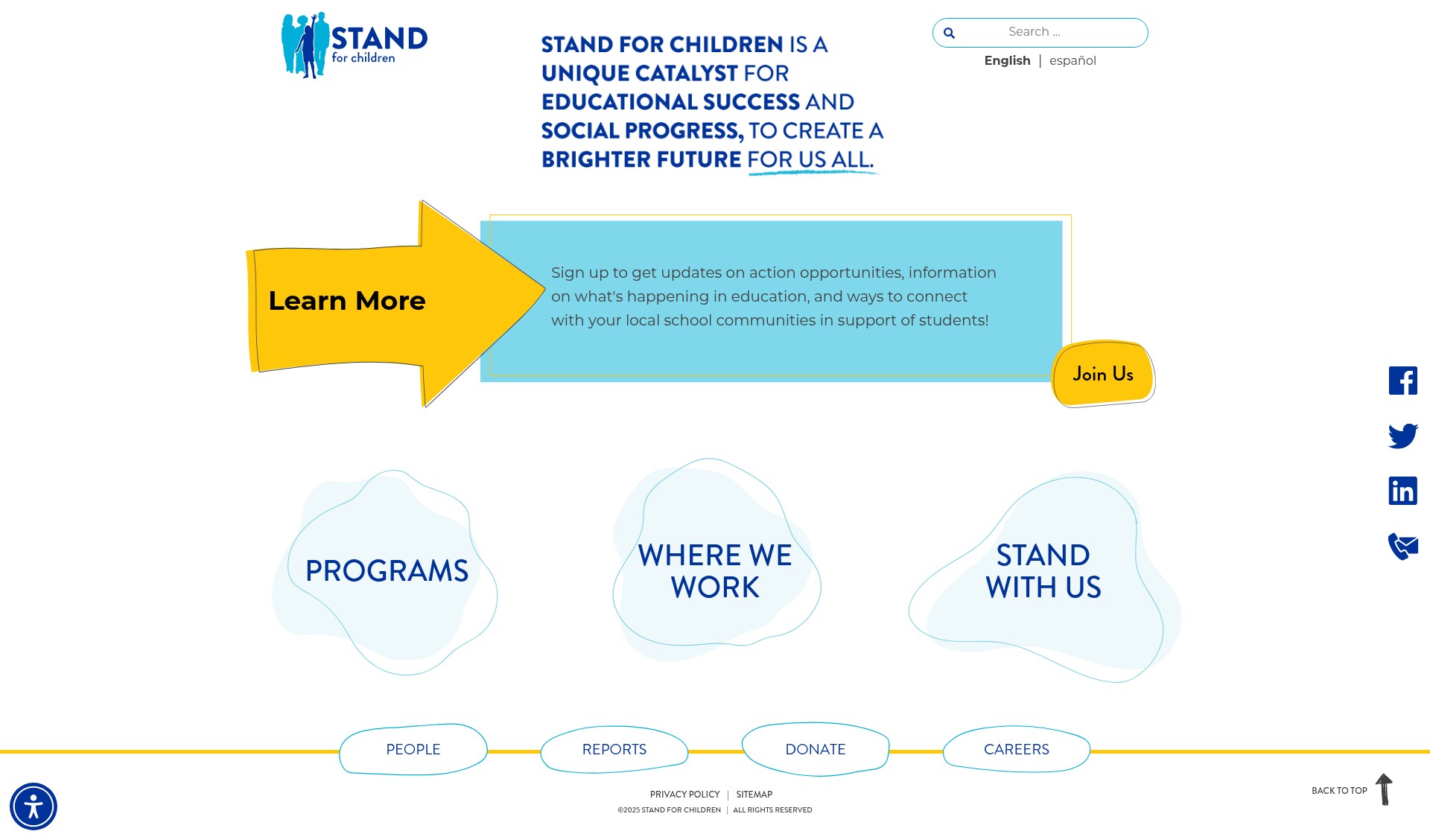 Screenshot of stand.org