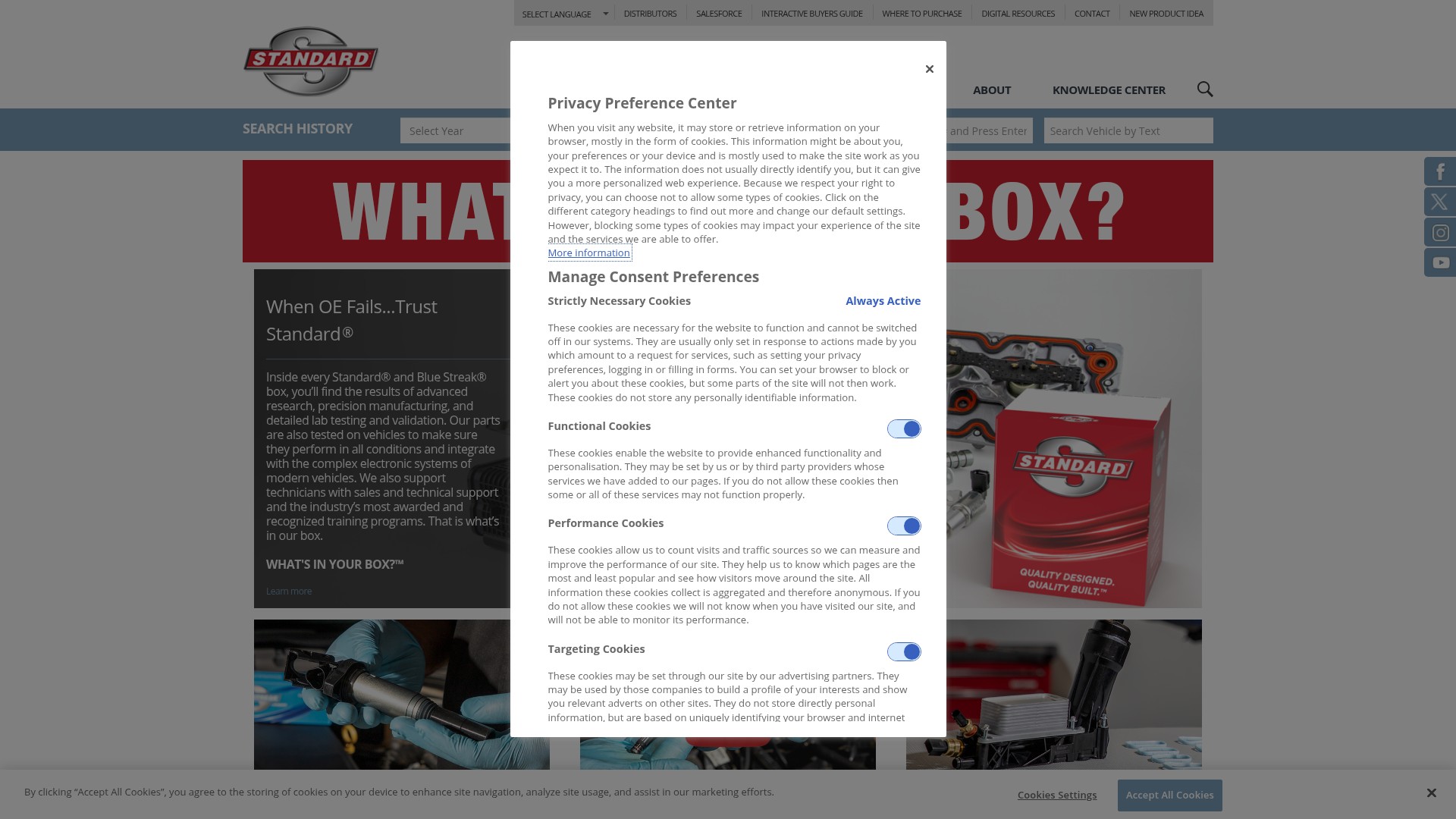 Screenshot of standardbrand.com