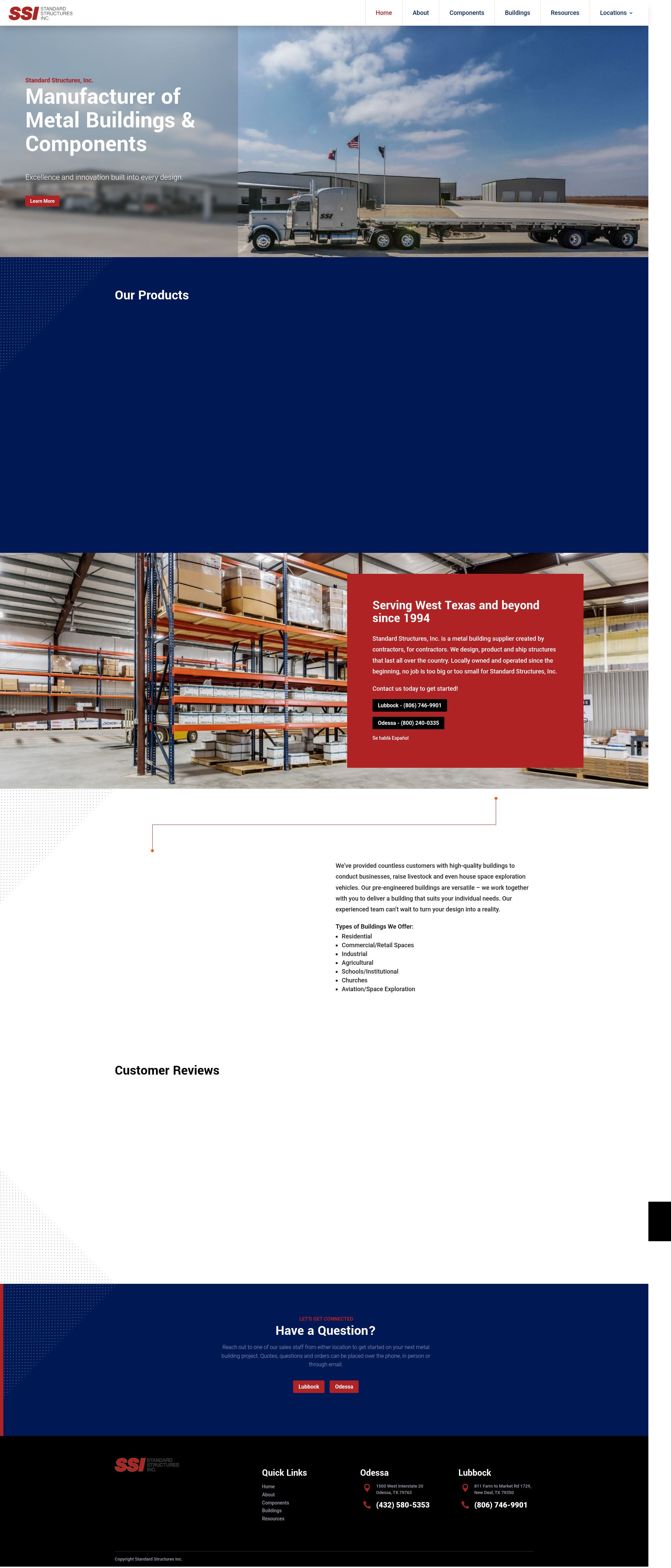 Screenshot of standardstructuresinc.com