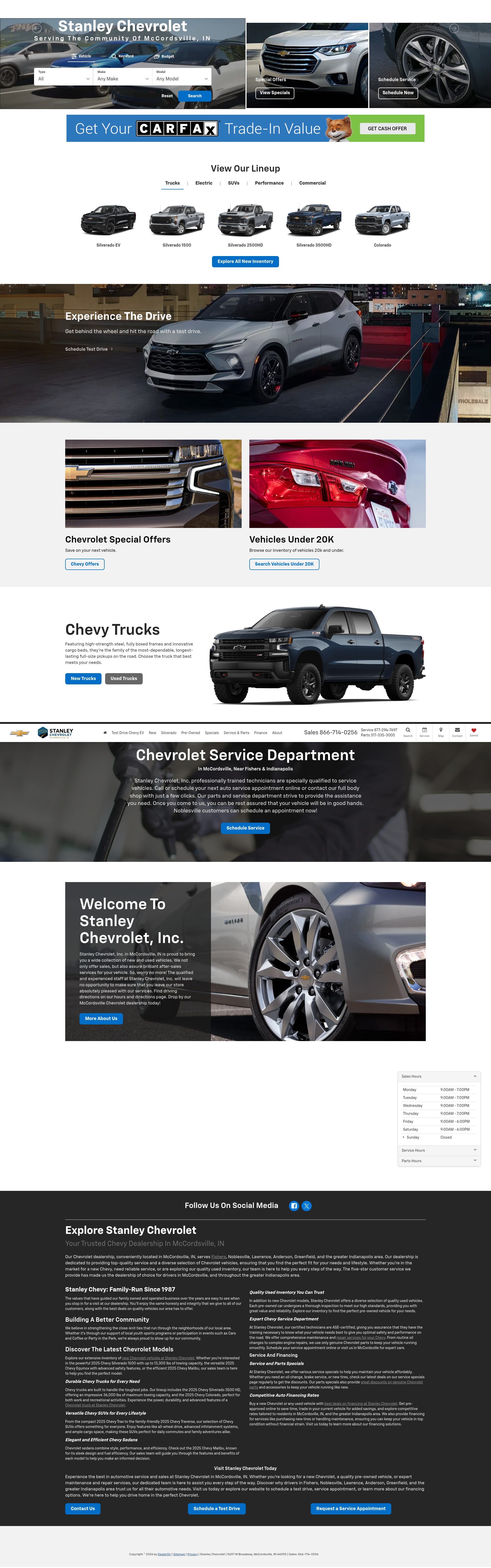 Screenshot of stanleychevy.com