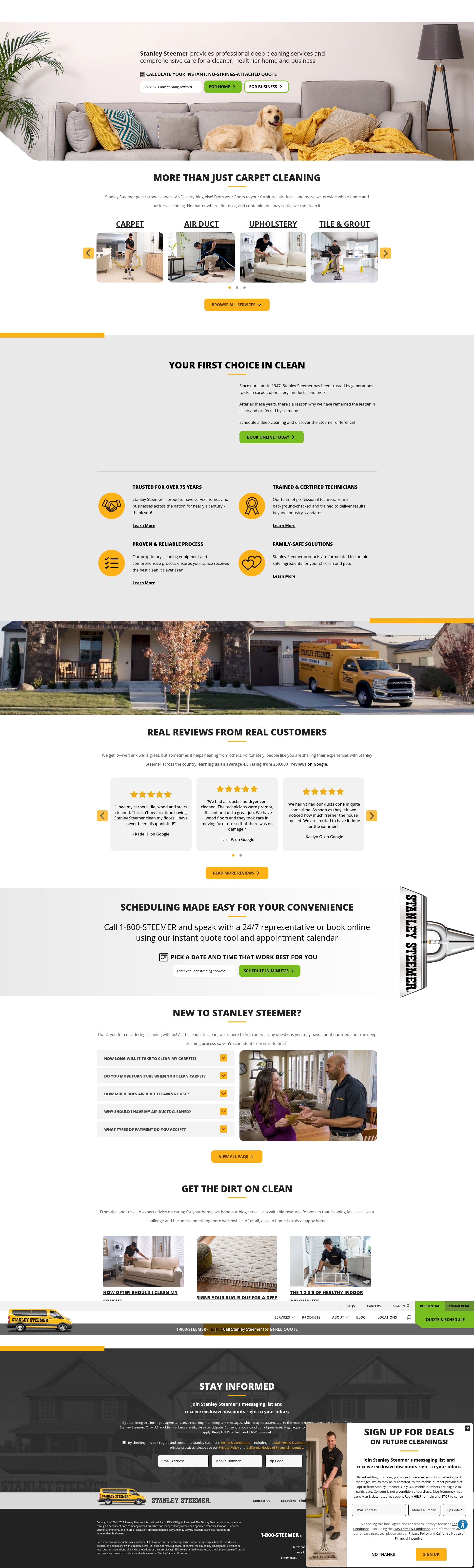 Screenshot of stanleysteemer.com