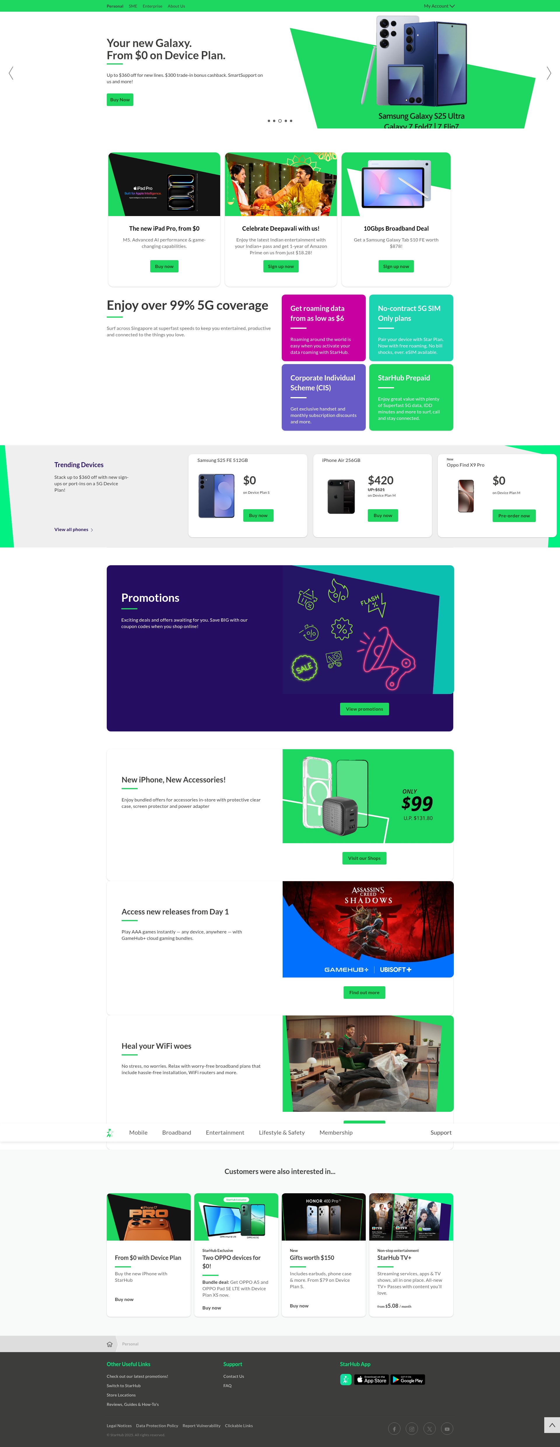 Screenshot of starhub.com