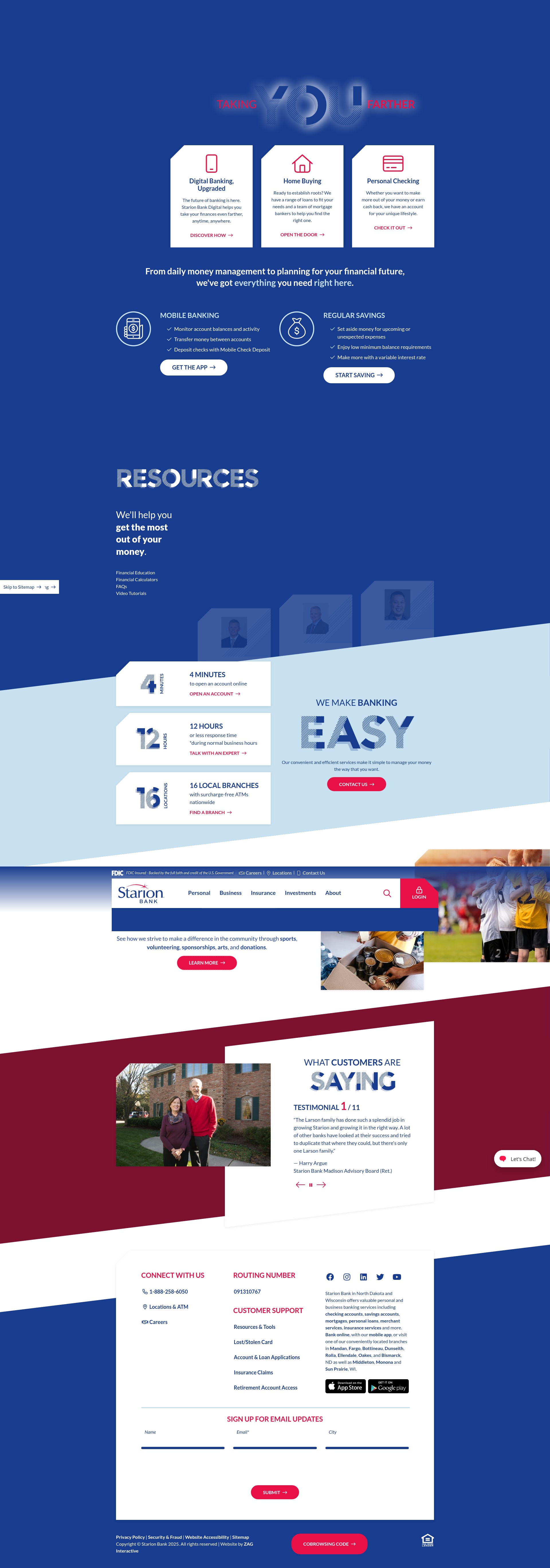 Screenshot of starionbank.com