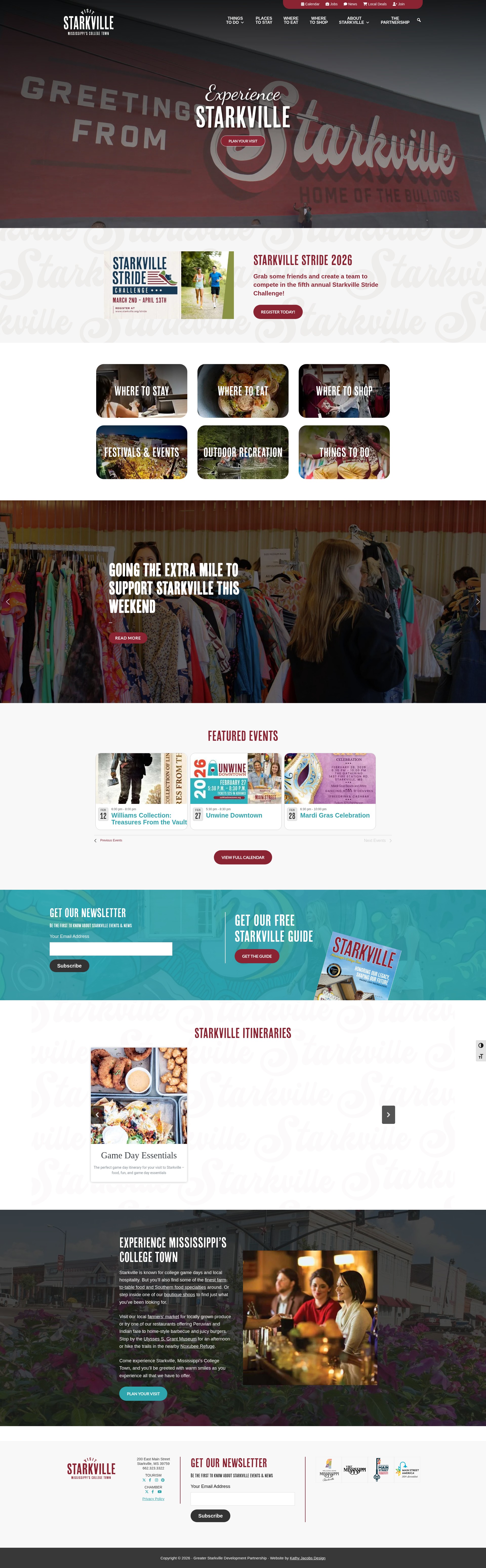 Screenshot of starkville.org