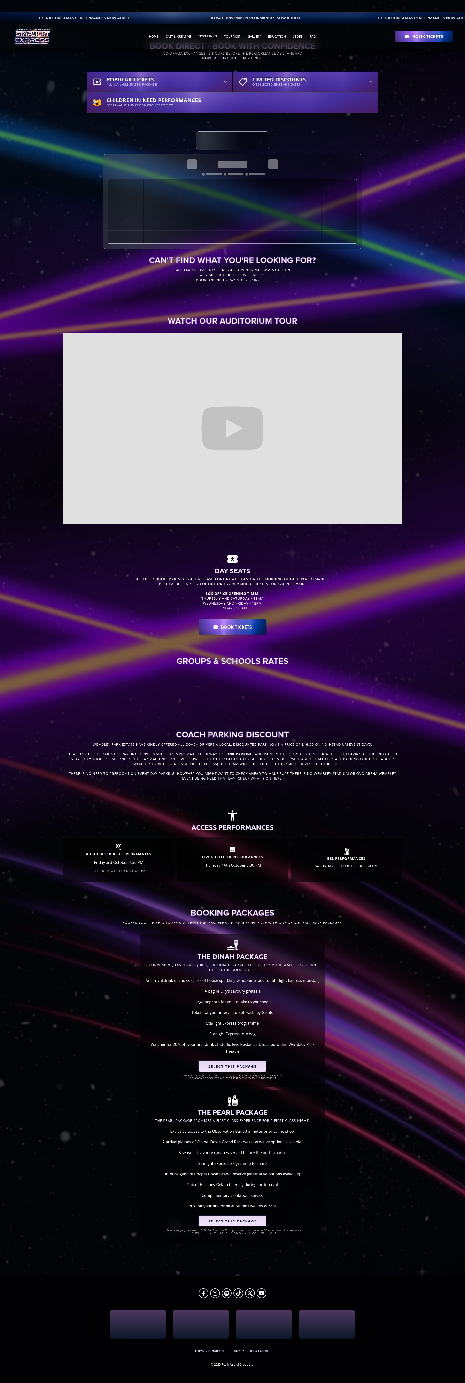 Screenshot of starlightexpresslondon.com
