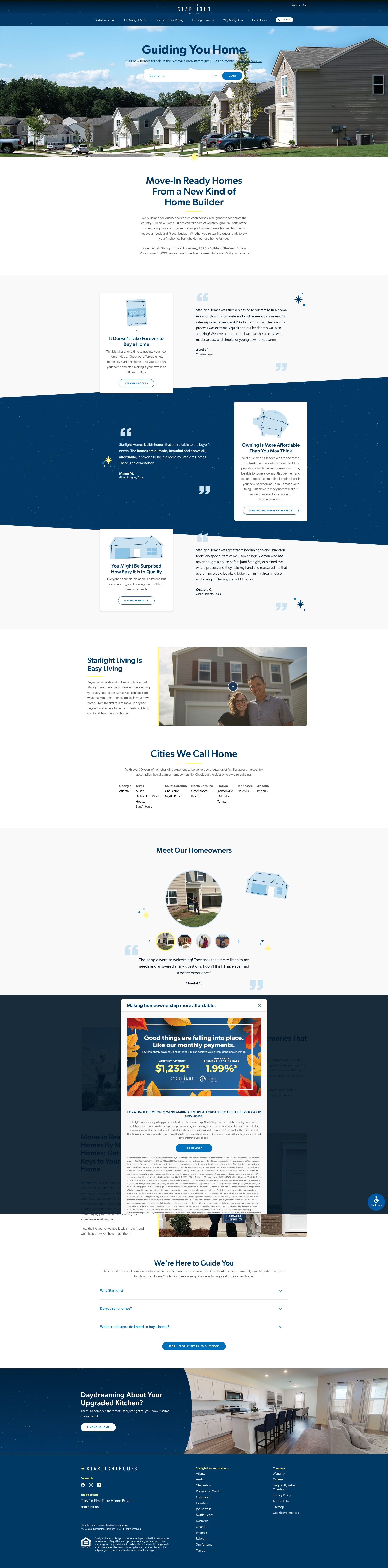 Screenshot of starlighthomes.com