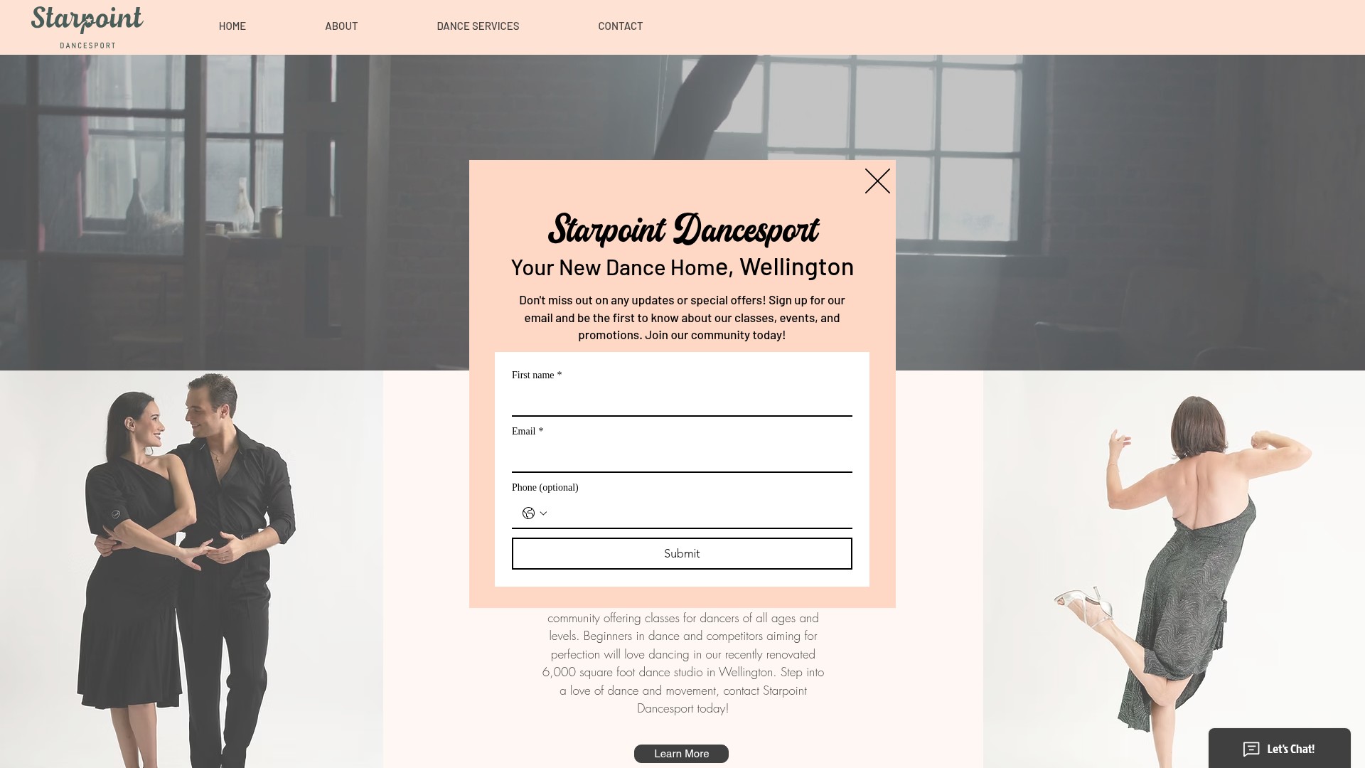 Screenshot of starpointdancesport.com