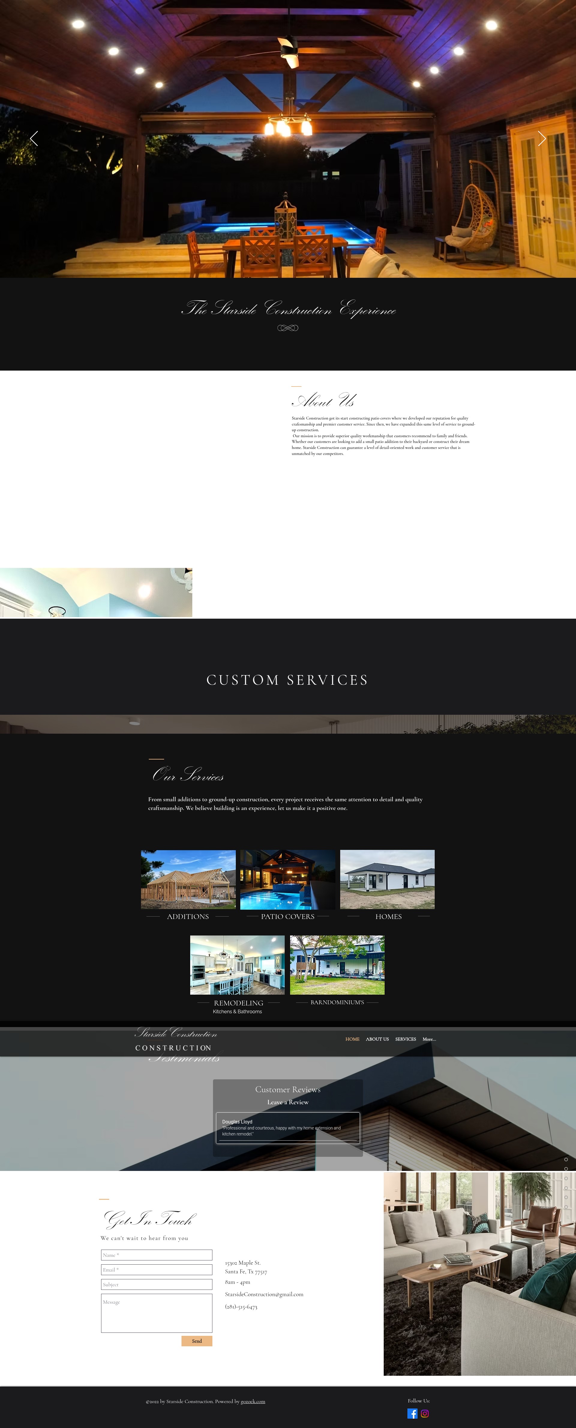 Screenshot of starsideconstruction.com