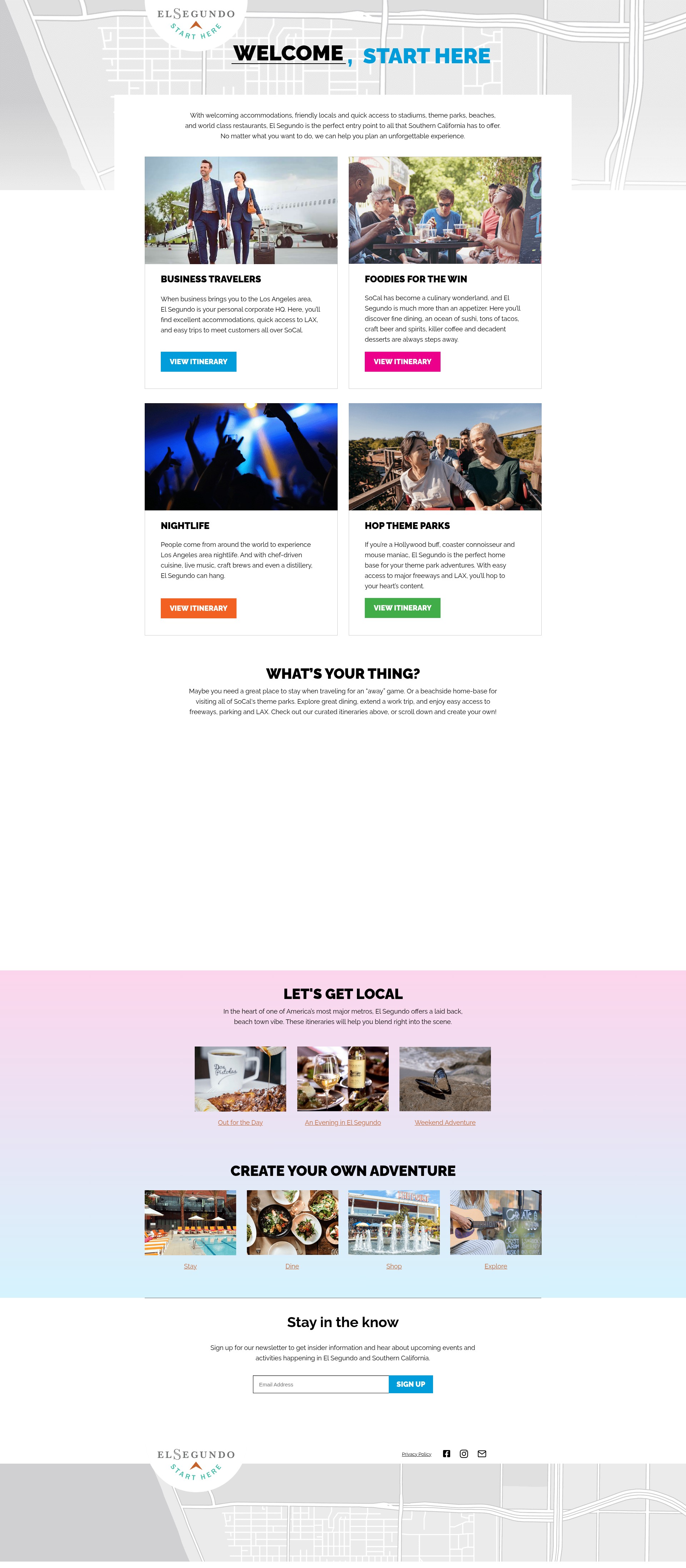 Screenshot of start.destinationelsegundo.com